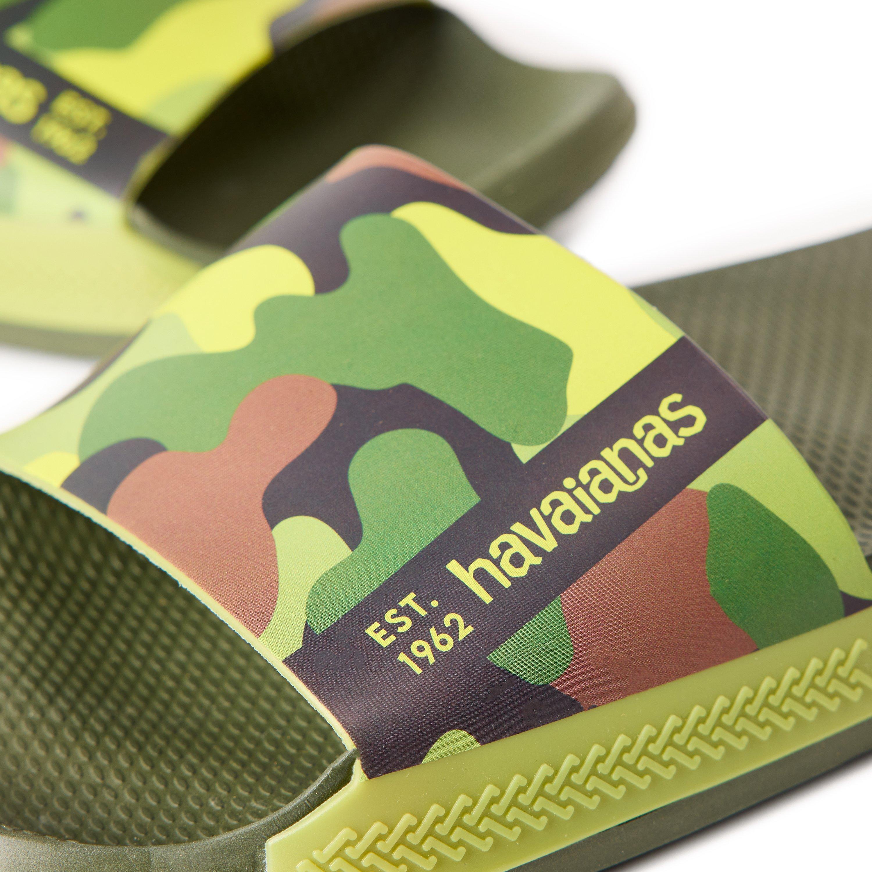 Green - Havaianas - Hav. Slide Print Green 35/36 Flip Flops Womens - 3