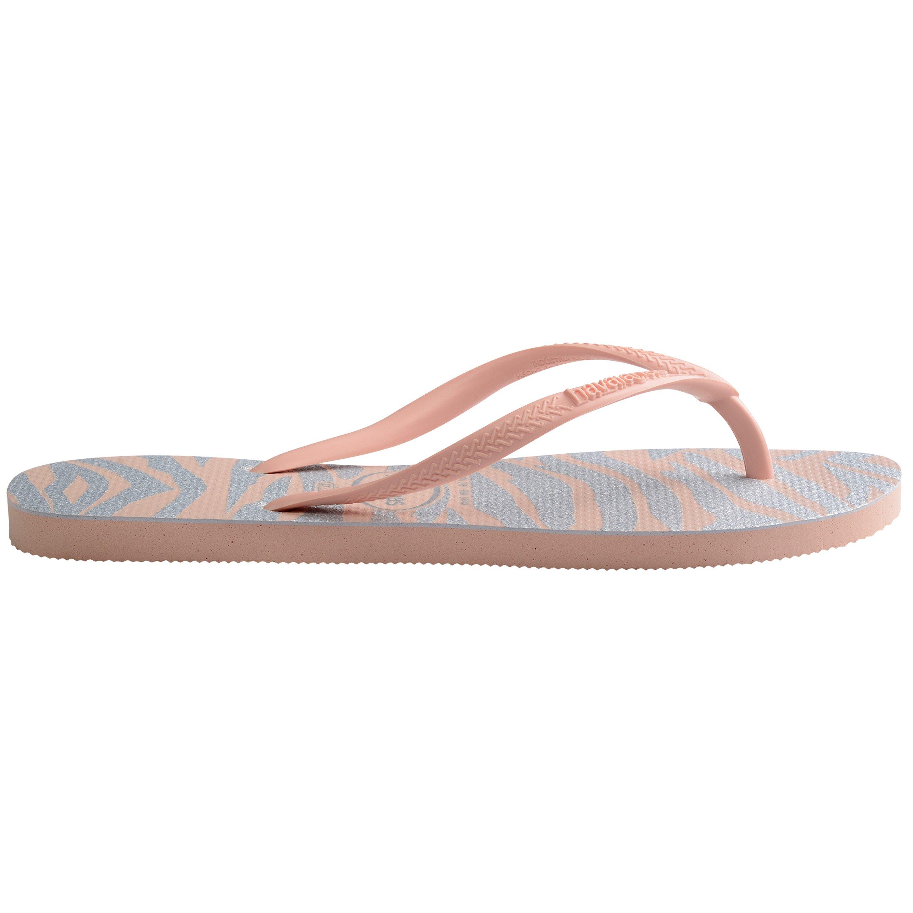 Ballet Rose - Havaianas - Hav. Slim Animals Glitter Ballet Ro Flip Flops Womens - 1