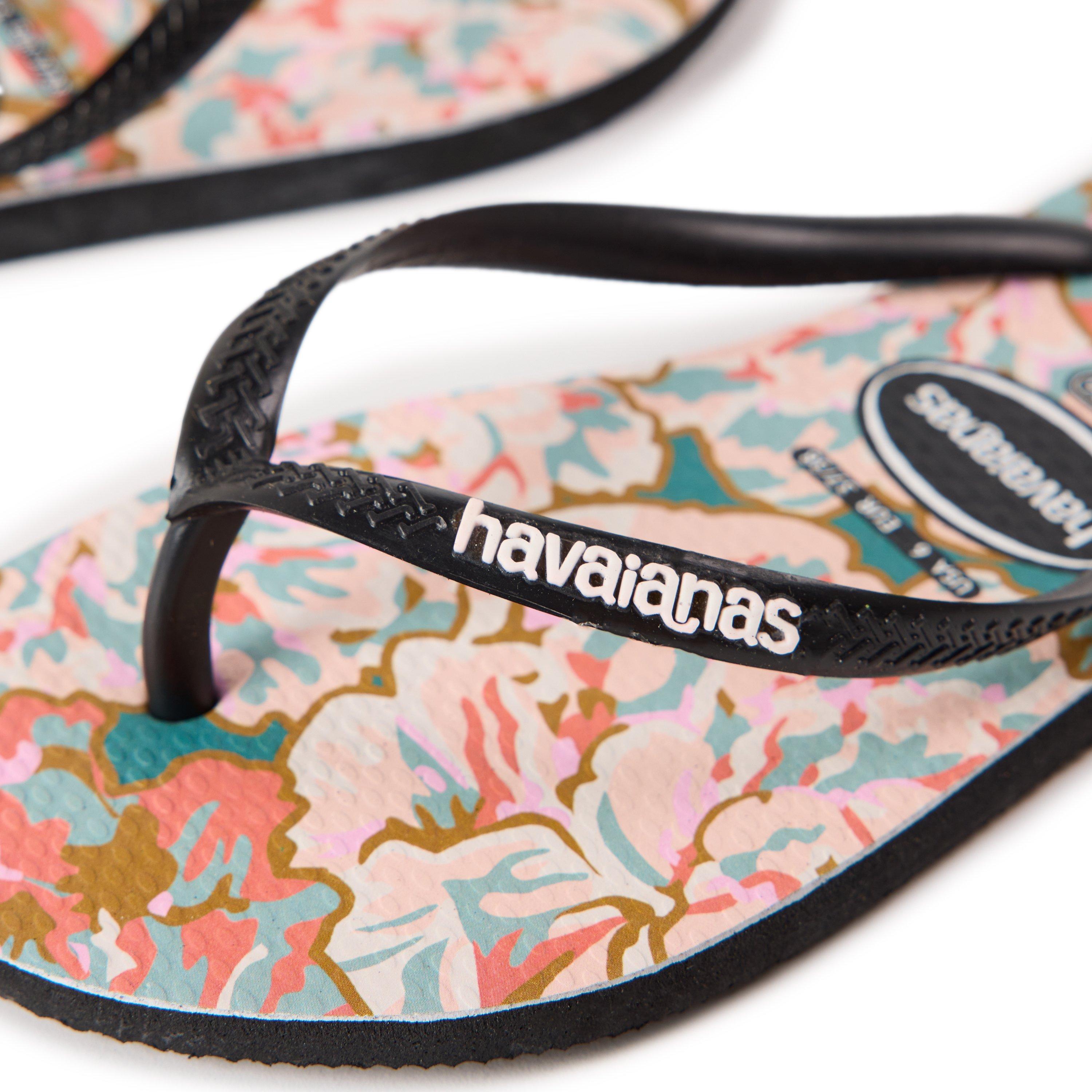 Glitter Black - Havaianas - Hav. Slim Animals Glitter Black 35/ Flip Flops Womens - 3