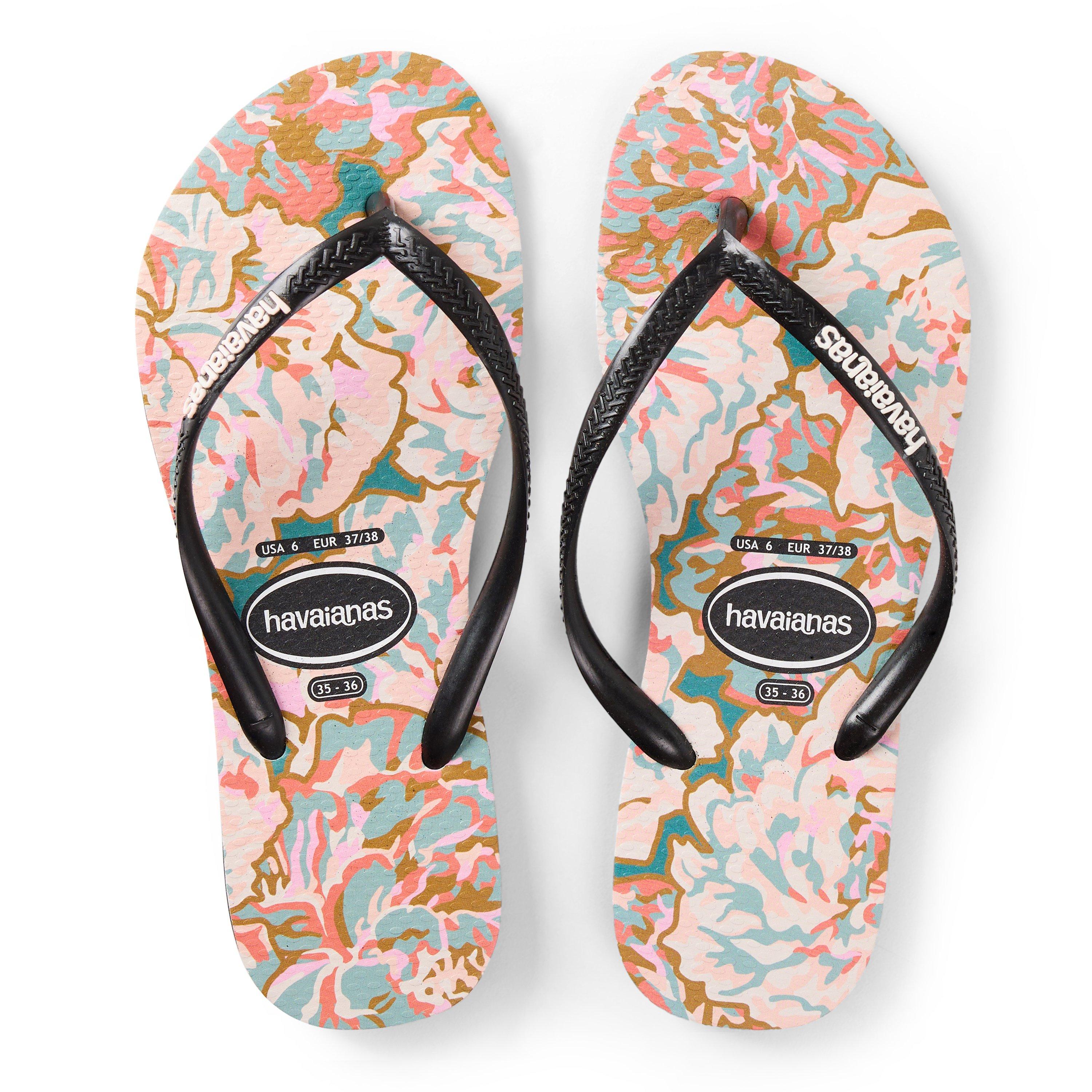 Glitter Black - Havaianas - Hav. Slim Animals Glitter Black 35/ Flip Flops Womens - 4