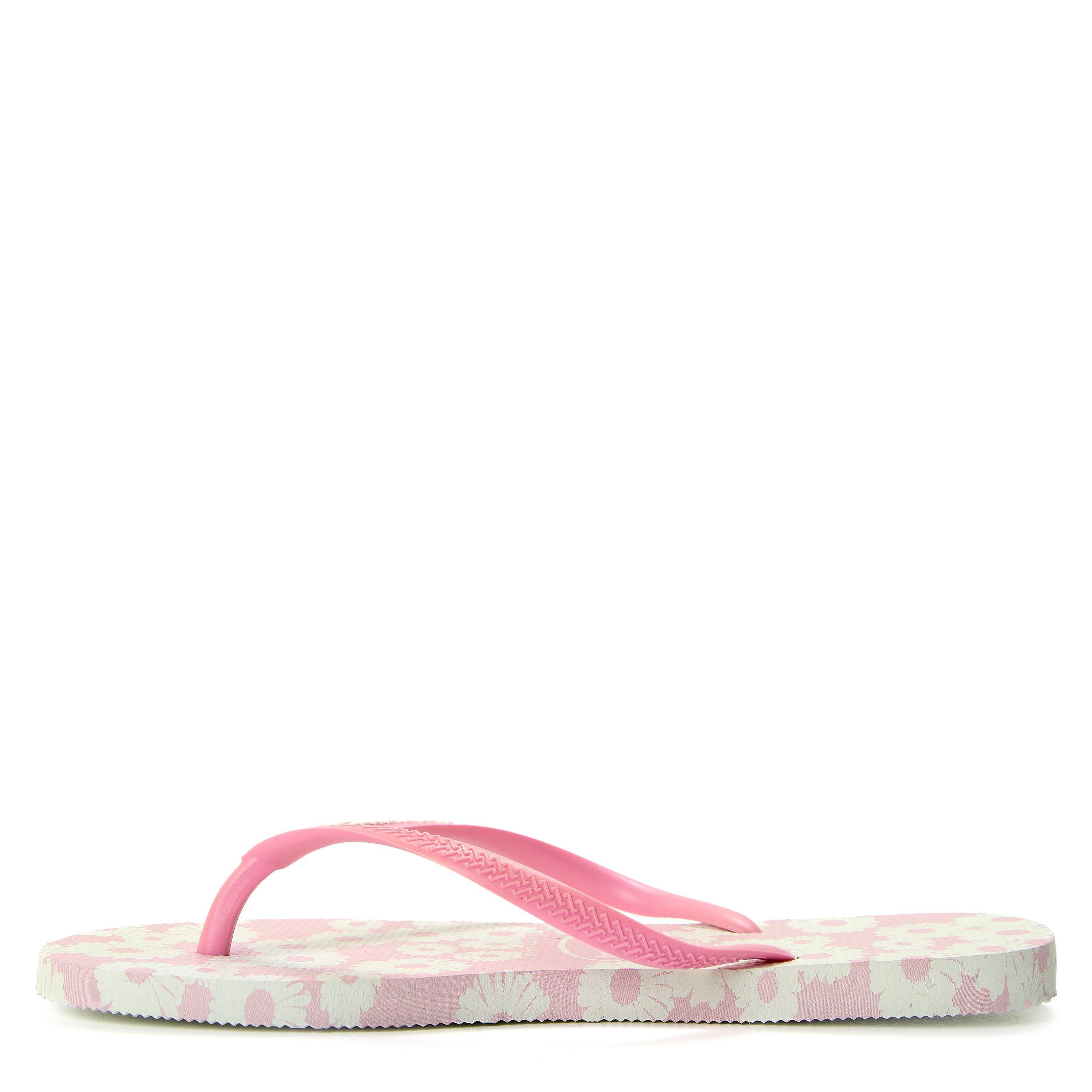 Bianco/Rosa - Havaianas - Hav. Slim Daisy Caitti White/Rose 3 Flip Flops Womens - 2