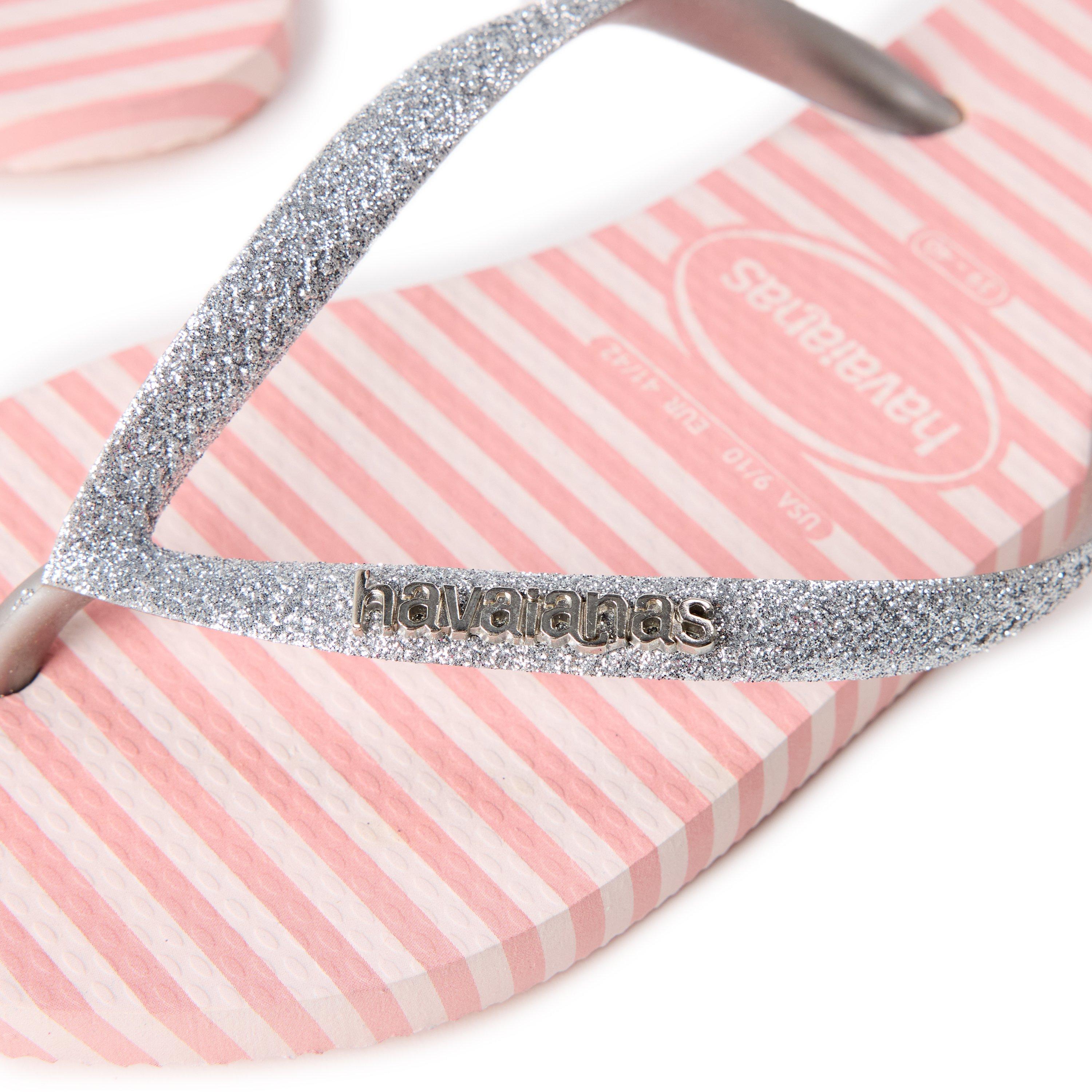 Ballet Rose - Havaianas - Hav. Slim Glitter Stripes Ballet Ro Flip Flops Womens - 3