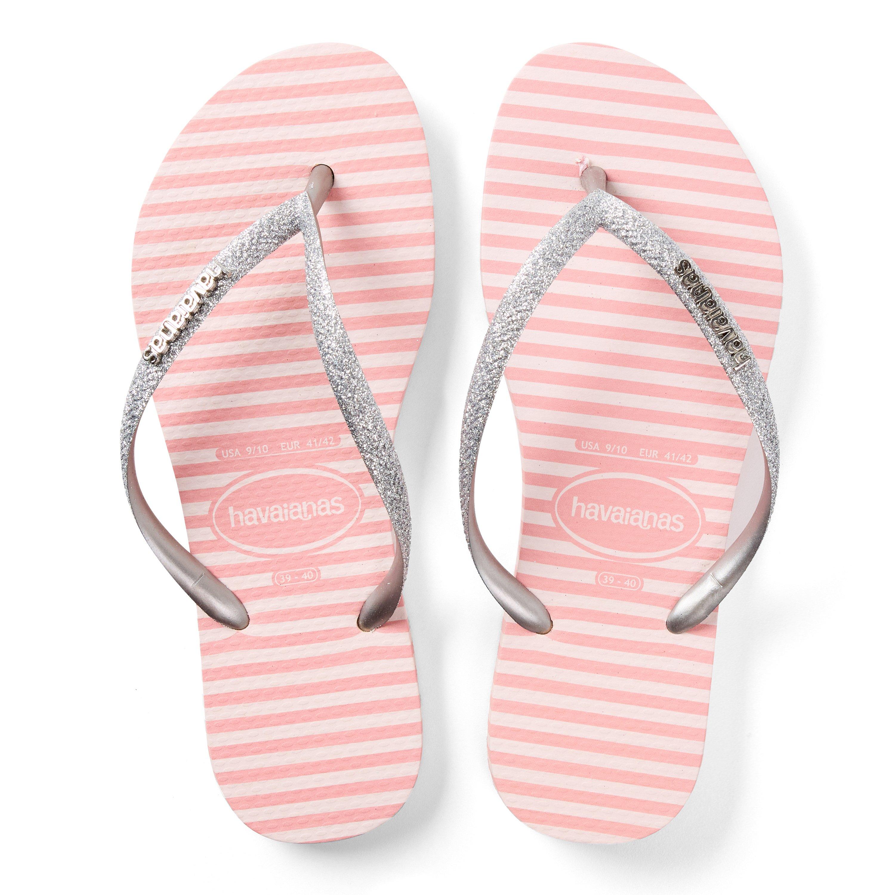 Ballet Rose - Havaianas - Hav. Slim Glitter Stripes Ballet Ro Flip Flops Womens - 4