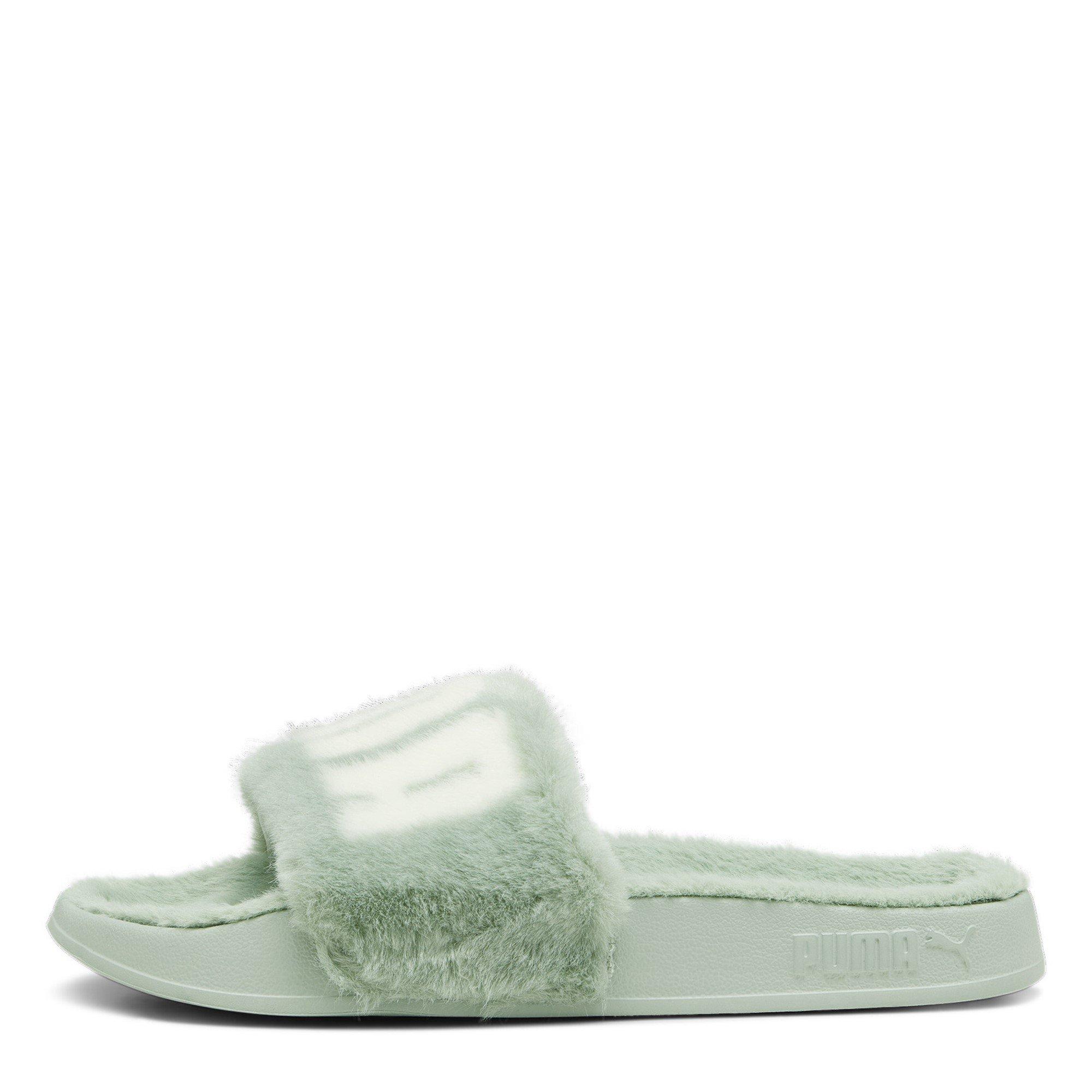 Puma furry slides outlet on sale