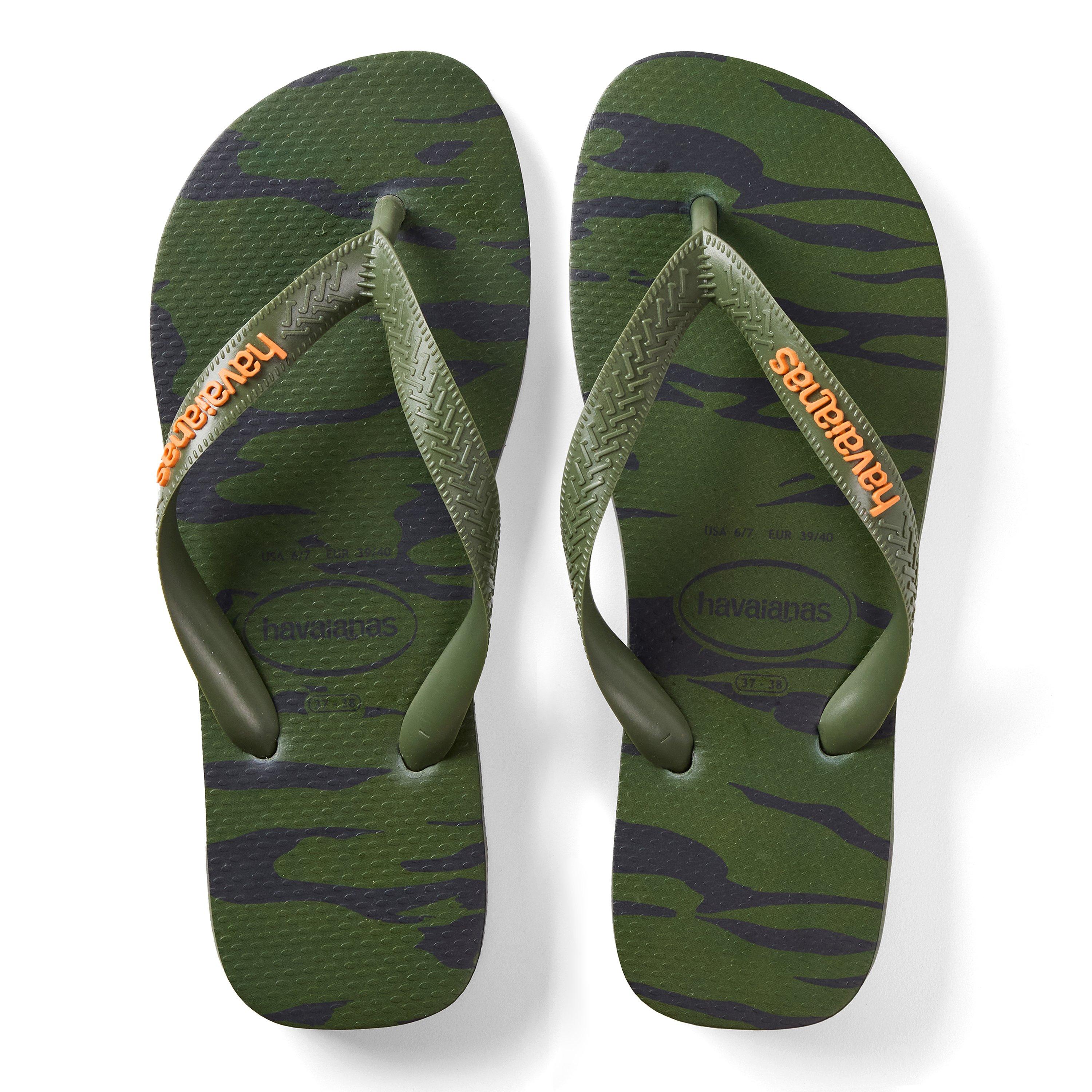 Green - Havaianas - Hav. Top Camouflage Green 37/38 Flip Flops Womens - 4
