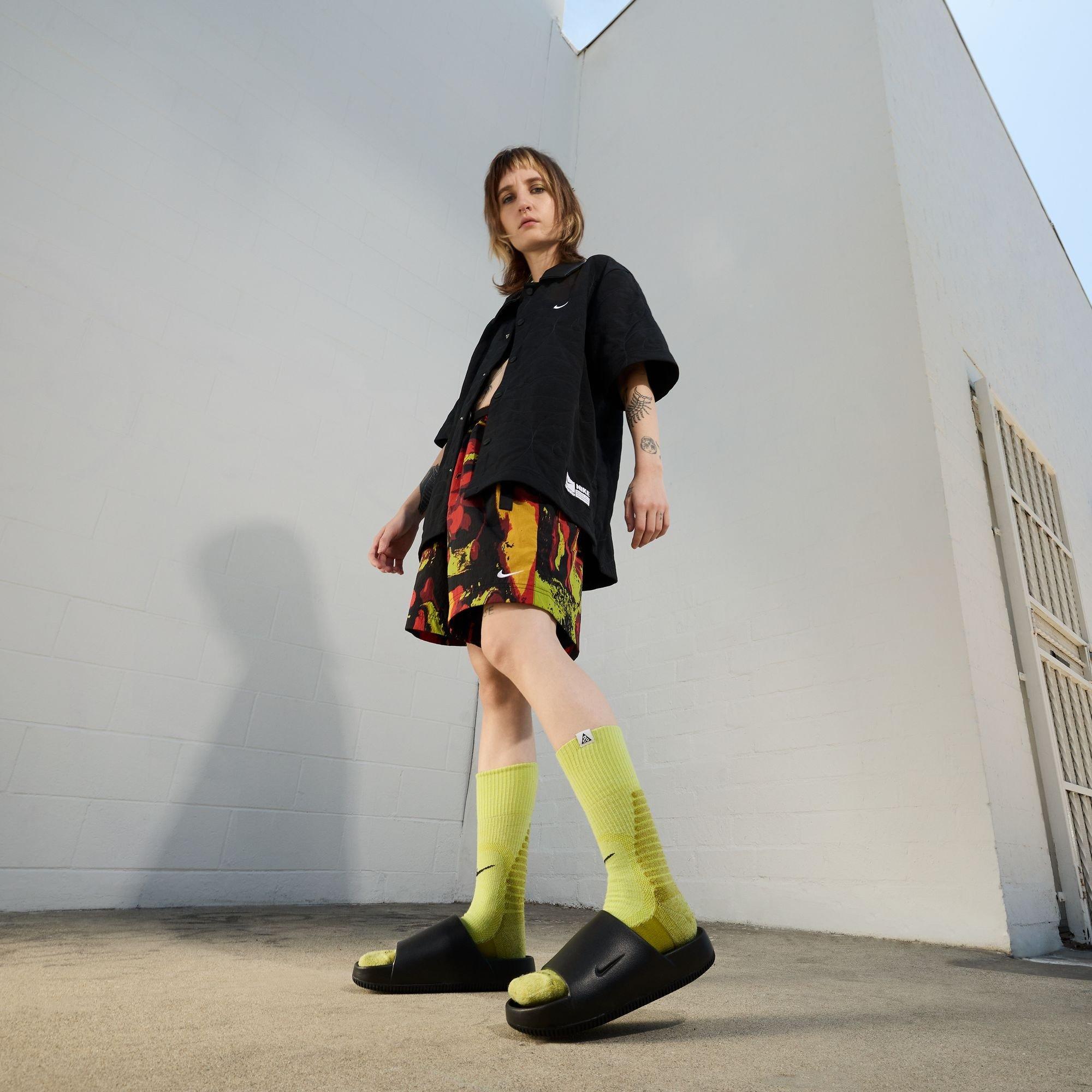 Black - Nike - Calm Womens Slide Sandals - 7