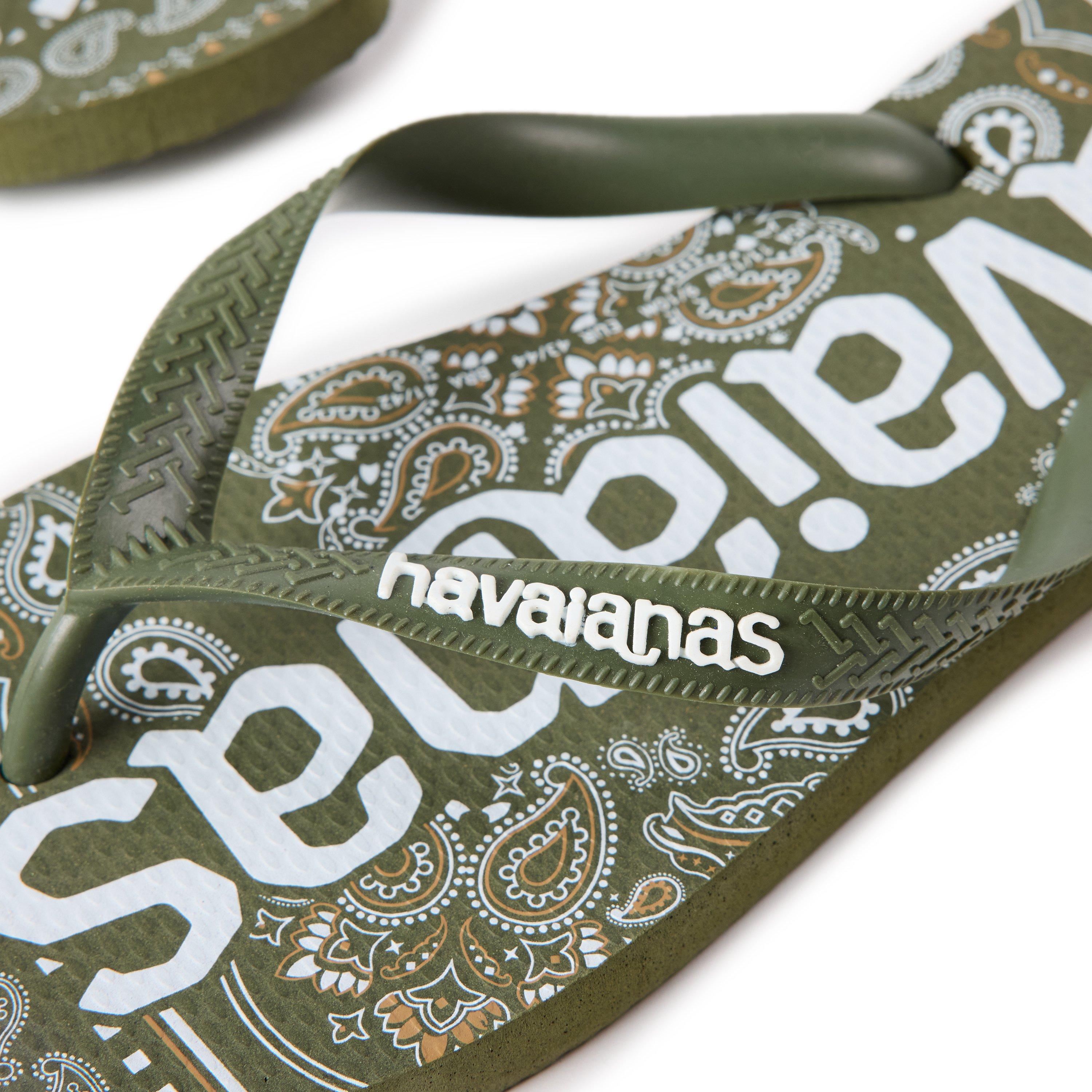 Green - Havaianas - Hav. Top Logomania Fashion Green 41 Flip Flops Womens - 3