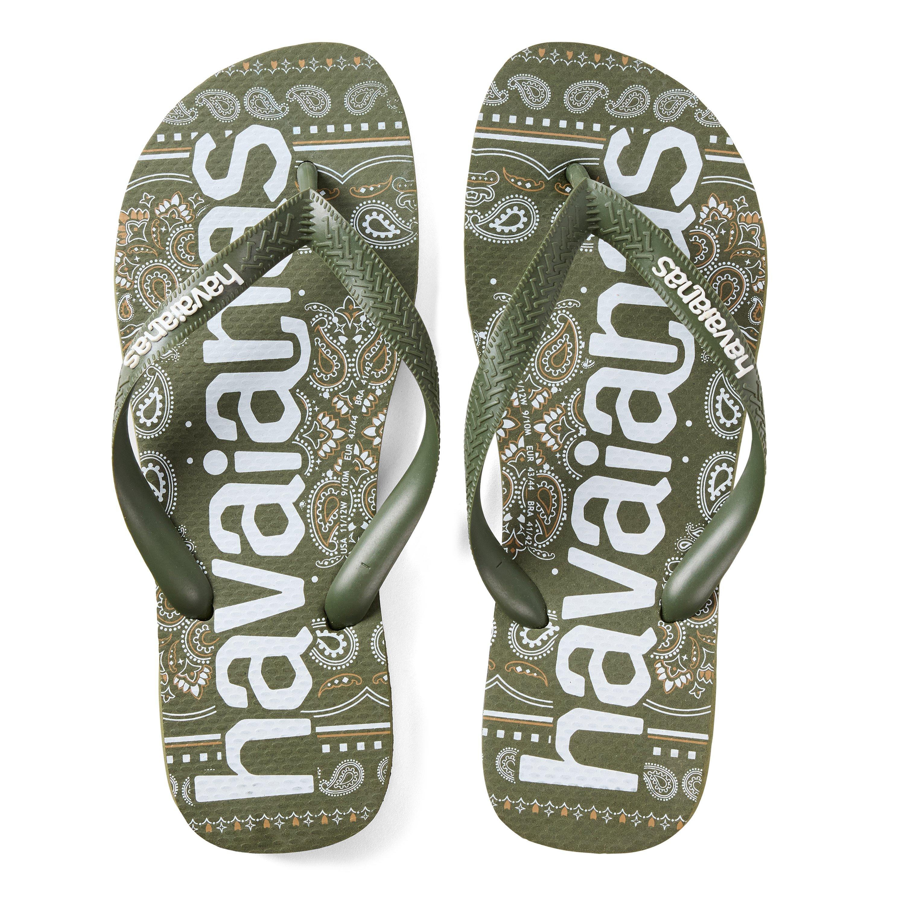 Green - Havaianas - Hav. Top Logomania Fashion Green 41 Flip Flops Womens - 4