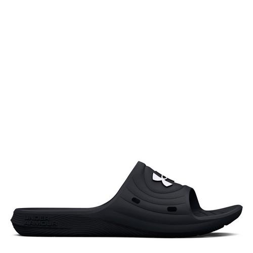 Black/Blk/White - Under Armour - Locker IV Womens Slide Sandals - 1