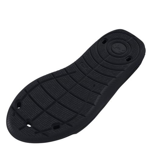 Black/Blk/White - Under Armour - Locker IV Womens Slide Sandals - 3