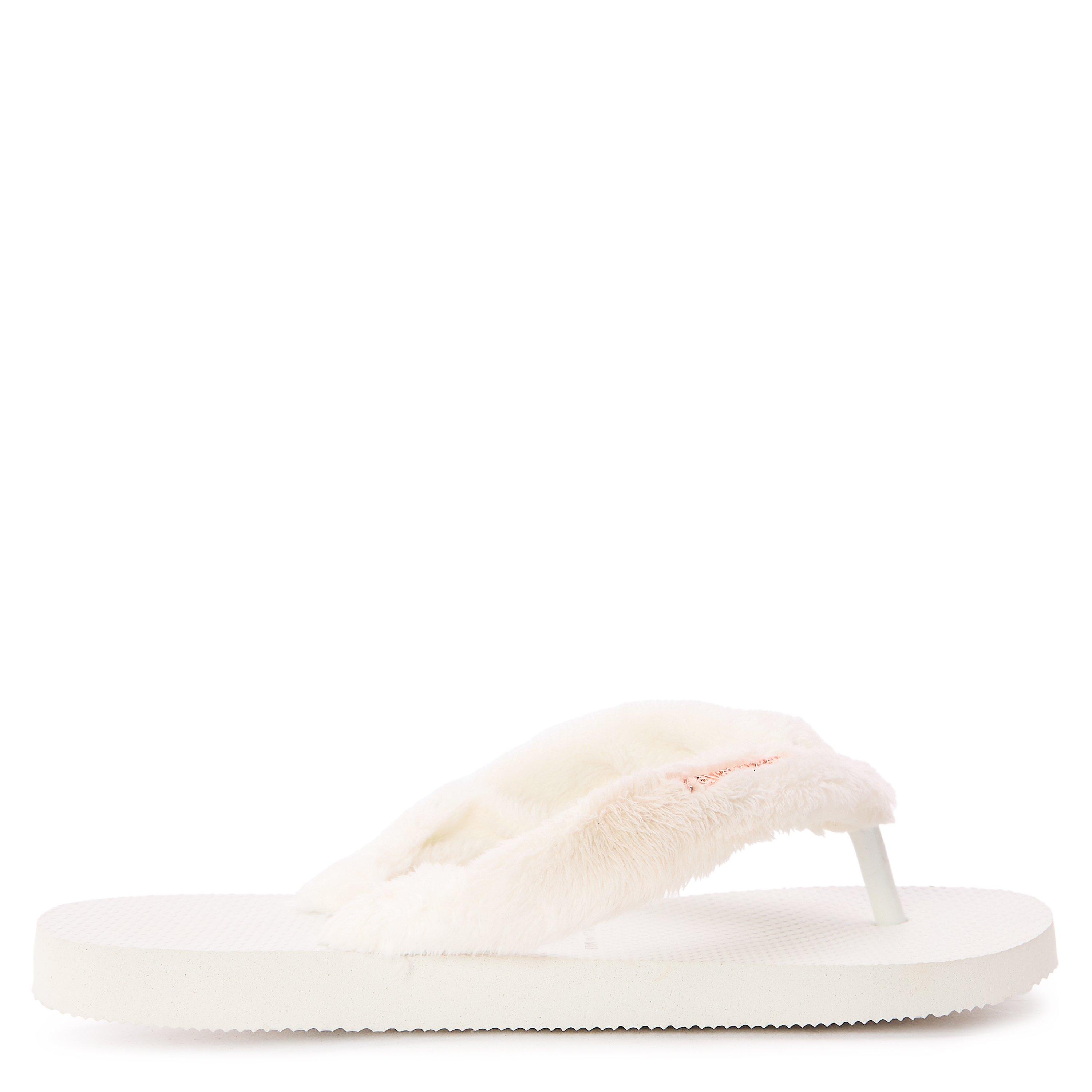 Uffy White - Havaianas - Havaianas Hav. Top Home Fluffy White 35/36 Flip Flops Womens - 1