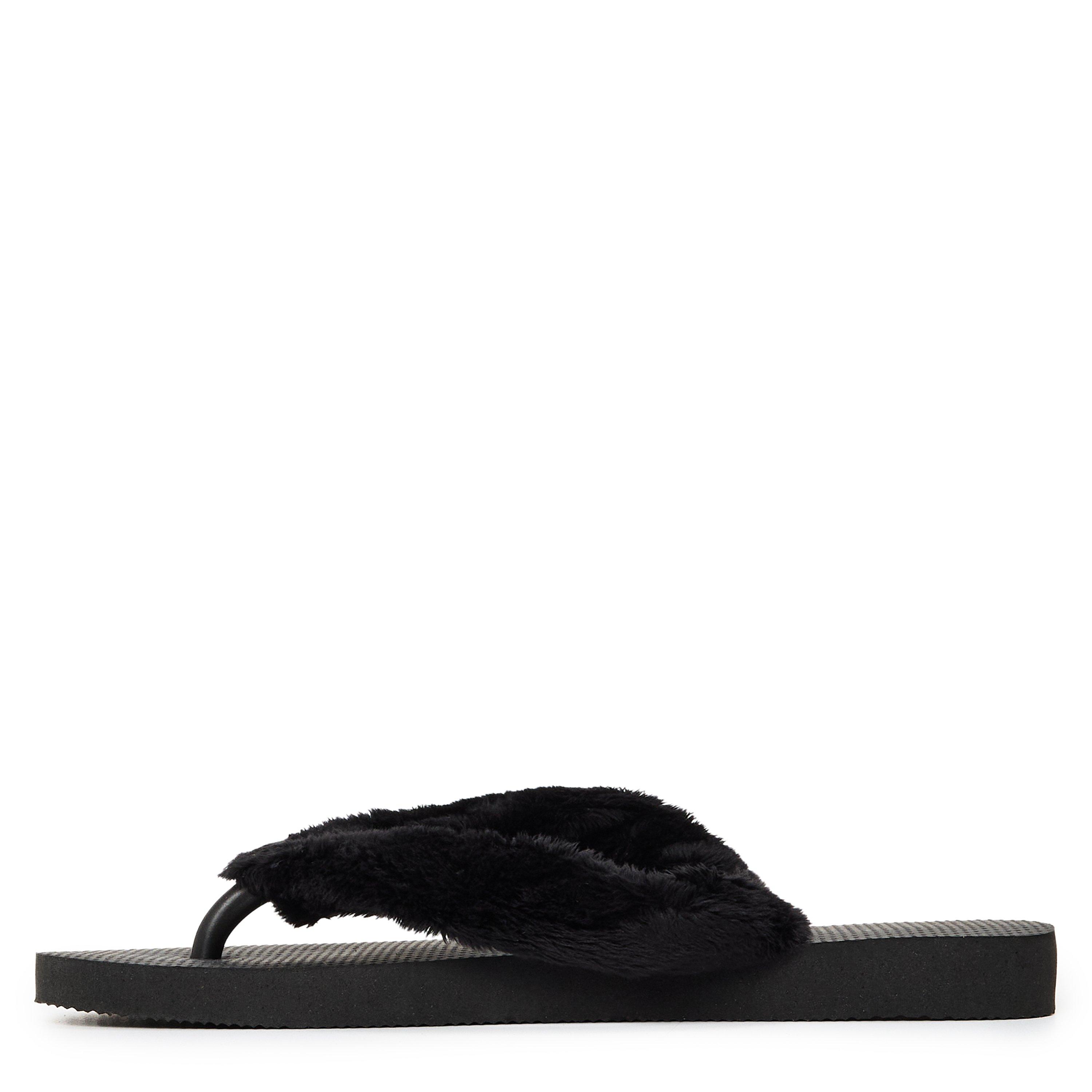 Black - Havaianas - Hav. Top Home Fluffy Black 35/36 Flip Flops Womens - 2