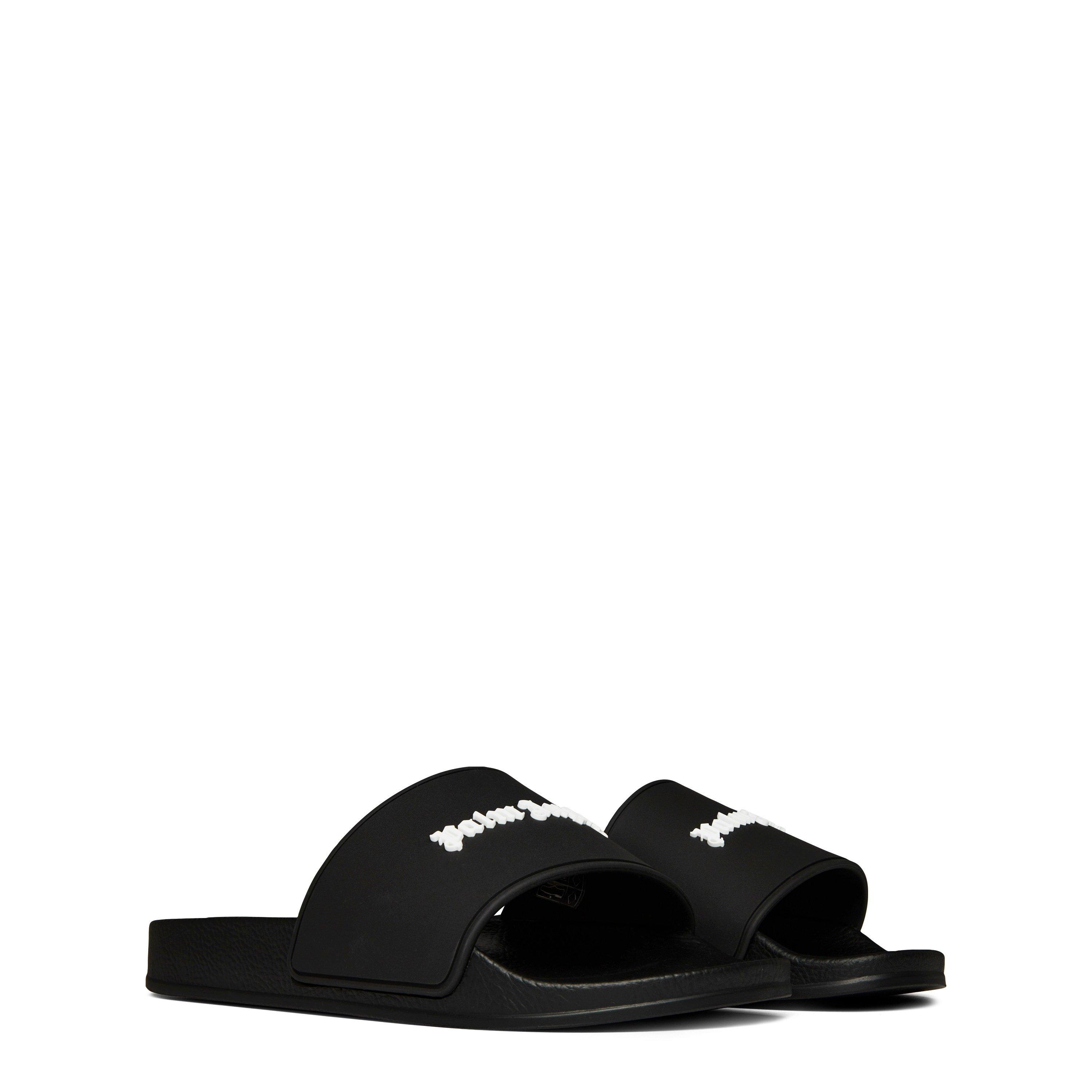 Black White - Palm Angels - Monogram Pool Slider - 4