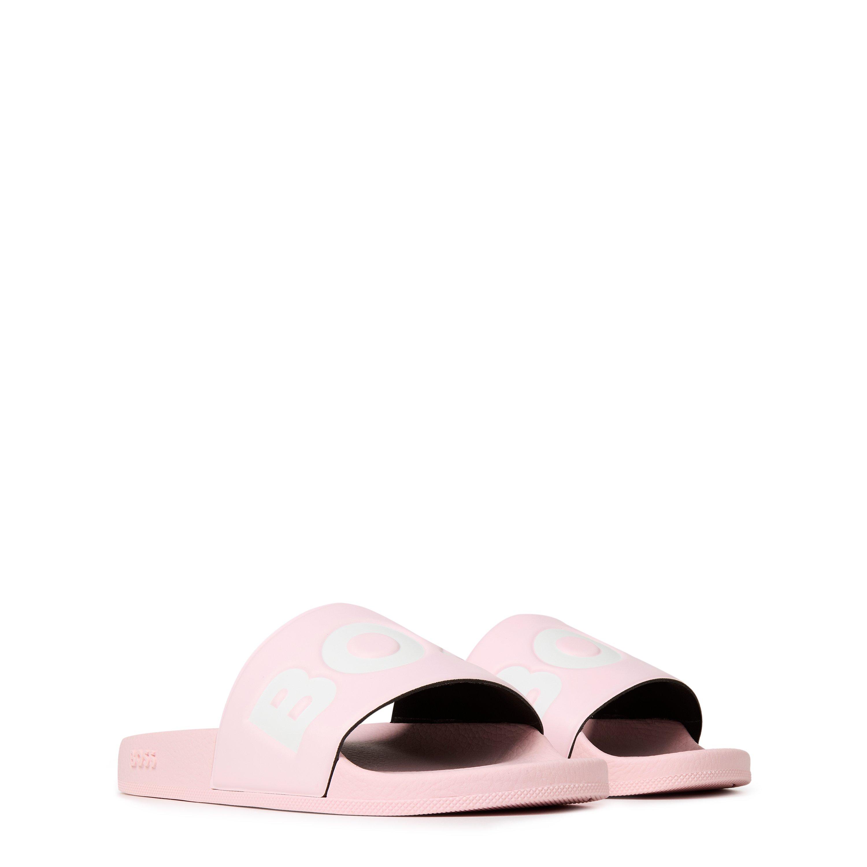 Pink - Boss - Women's Aryeh Open-Toe Slip-On Sliders - 3