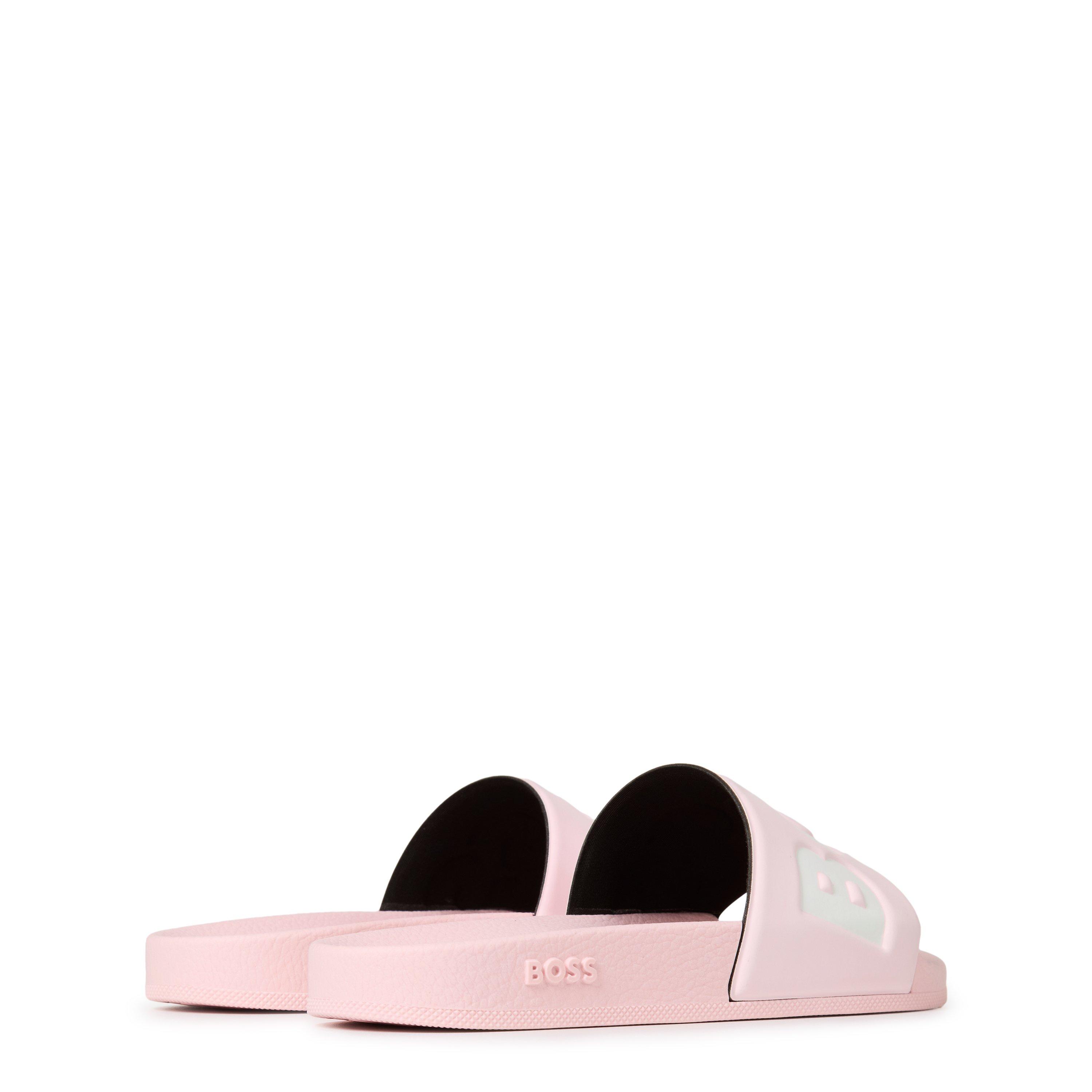 Pink - Boss - Women's Aryeh Open-Toe Slip-On Sliders - 4