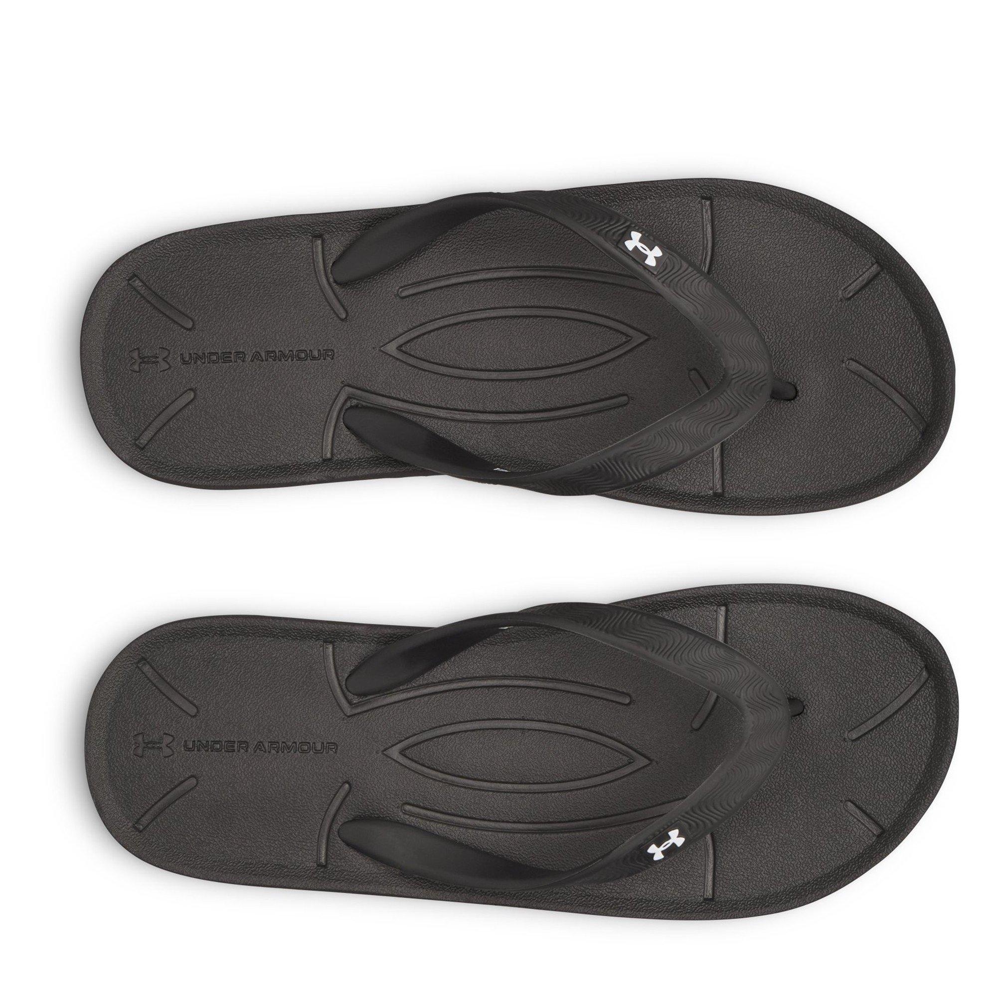 Black/Blk/White - Under Armour - Women's Sarasota Flip Flops - 4