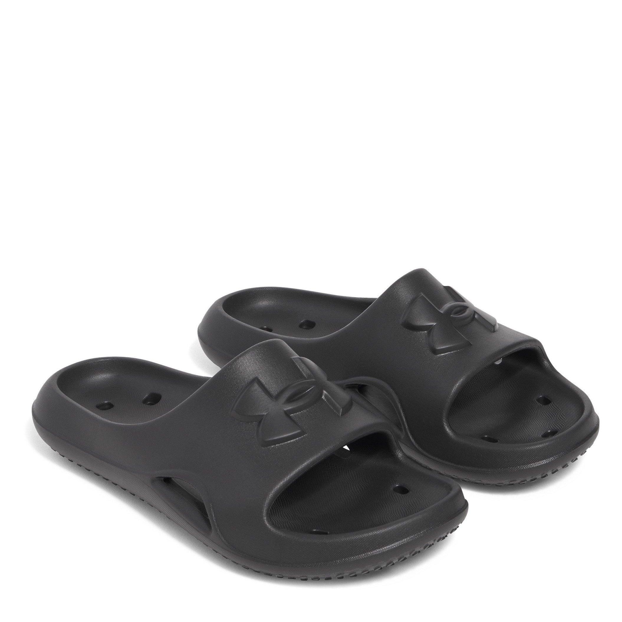 Black/Blk/Black - Under Armour - Women's Locker V SL Sliders - 5