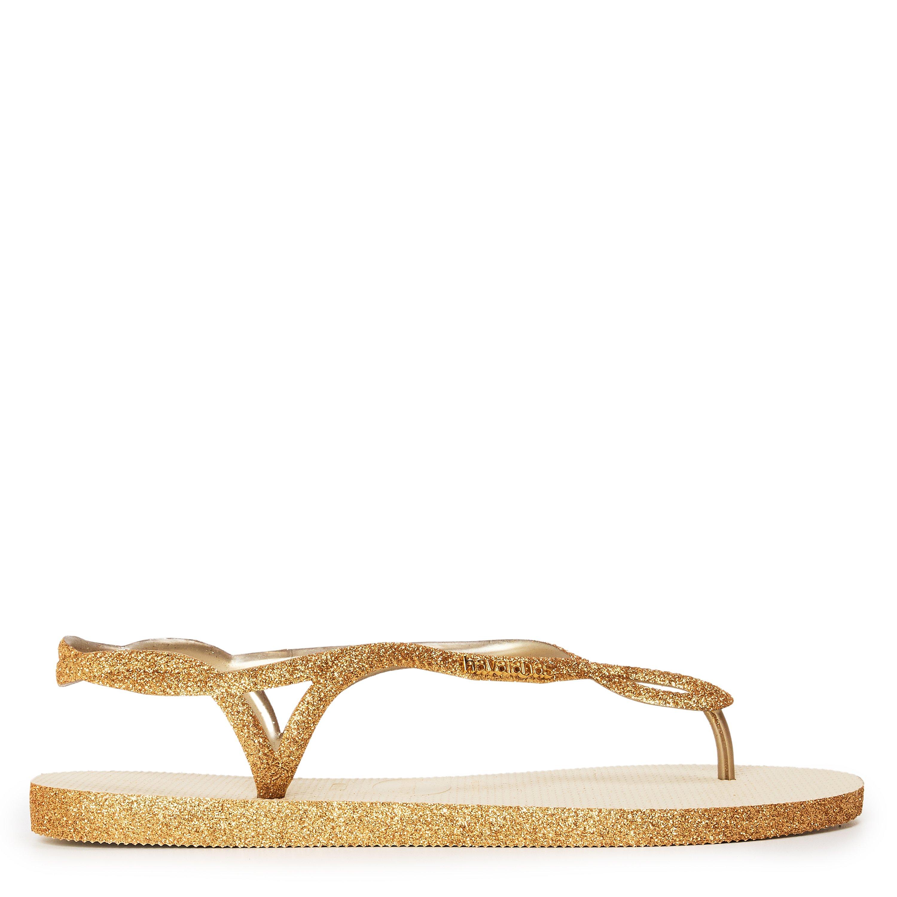 Havaianas Hav. Luna Sparkle Beige 37/38 Flip Flops Womens