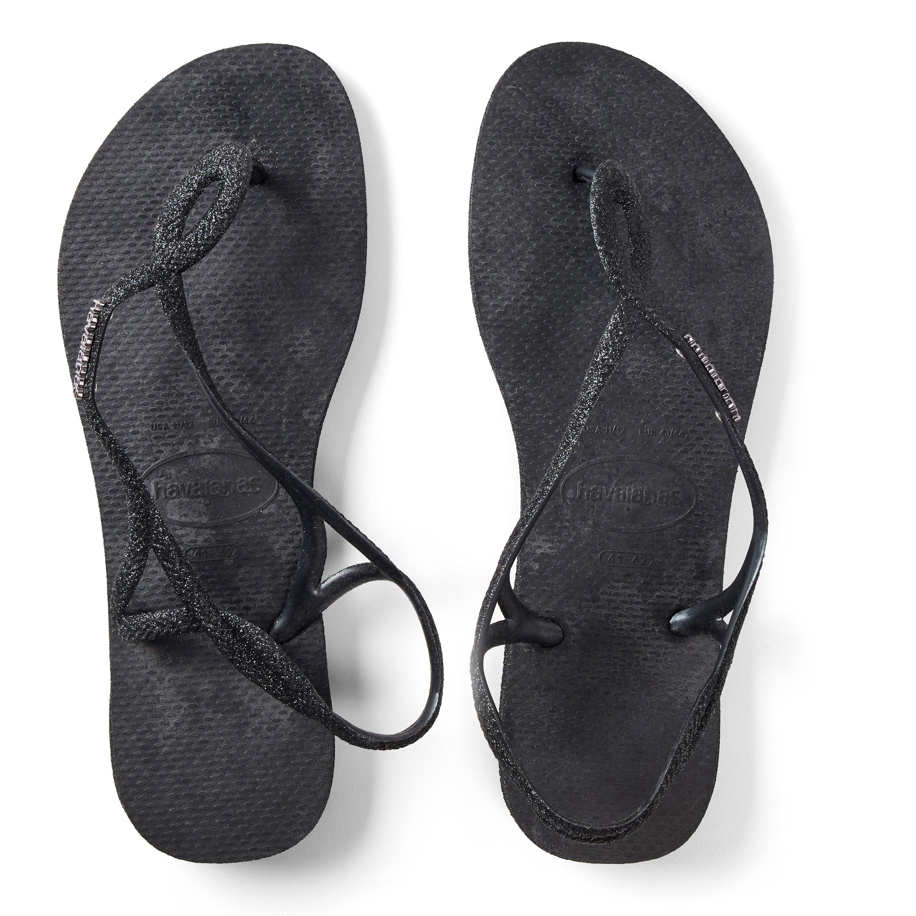 Noir - Havaianas - Hav. Luna Sparkle Black 41/42 Flip Flops Womens - 4