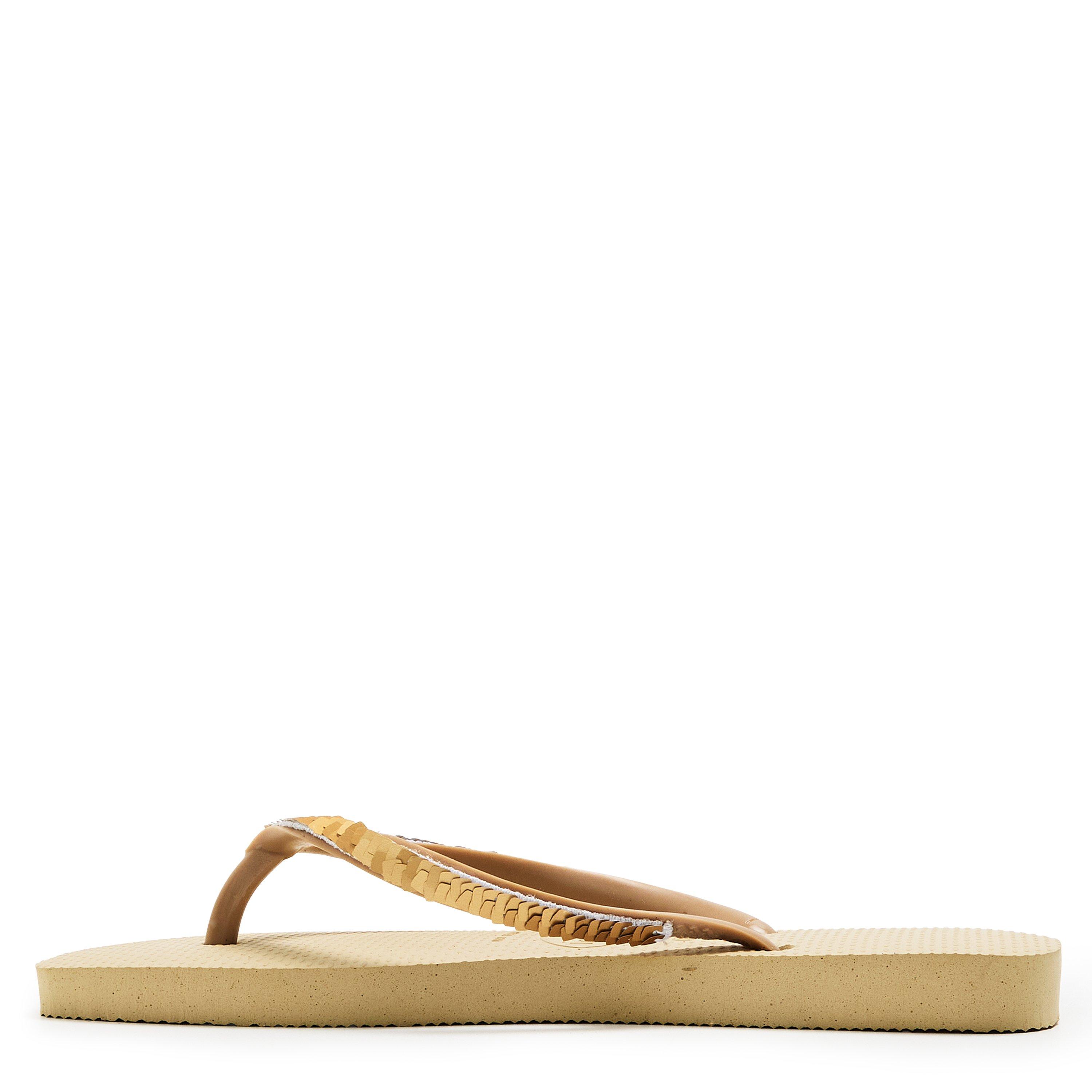 Gris Arena - Havaianas - Hav. Square Magic Sequin Sand Grey Flip Flops Womens - 2