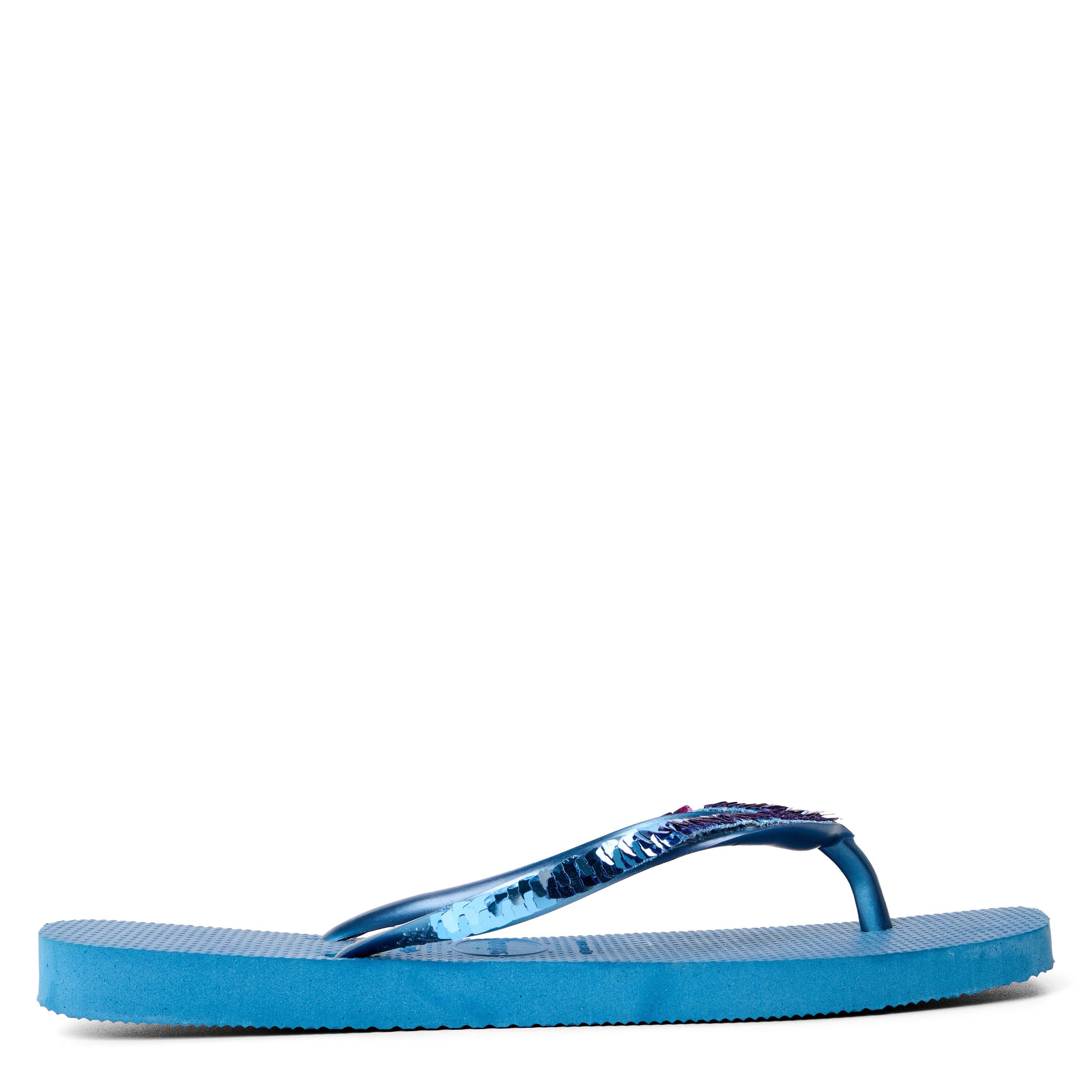Confy Blue - Havaianas - Hav. Square Magic Sequin Confy Blue Flip Flops Womens - 1