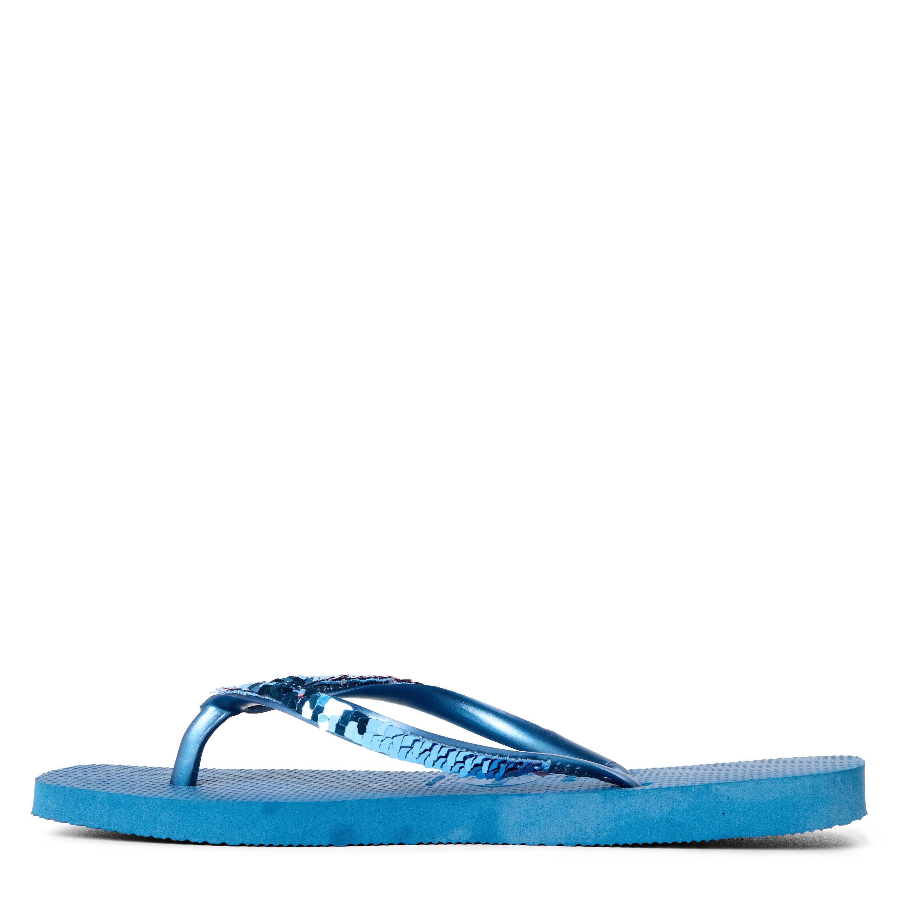 Confy Blue - Havaianas - Hav. Square Magic Sequin Confy Blue Flip Flops Womens - 2