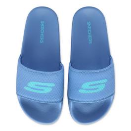 Skechers Logo Pool Slides Womens