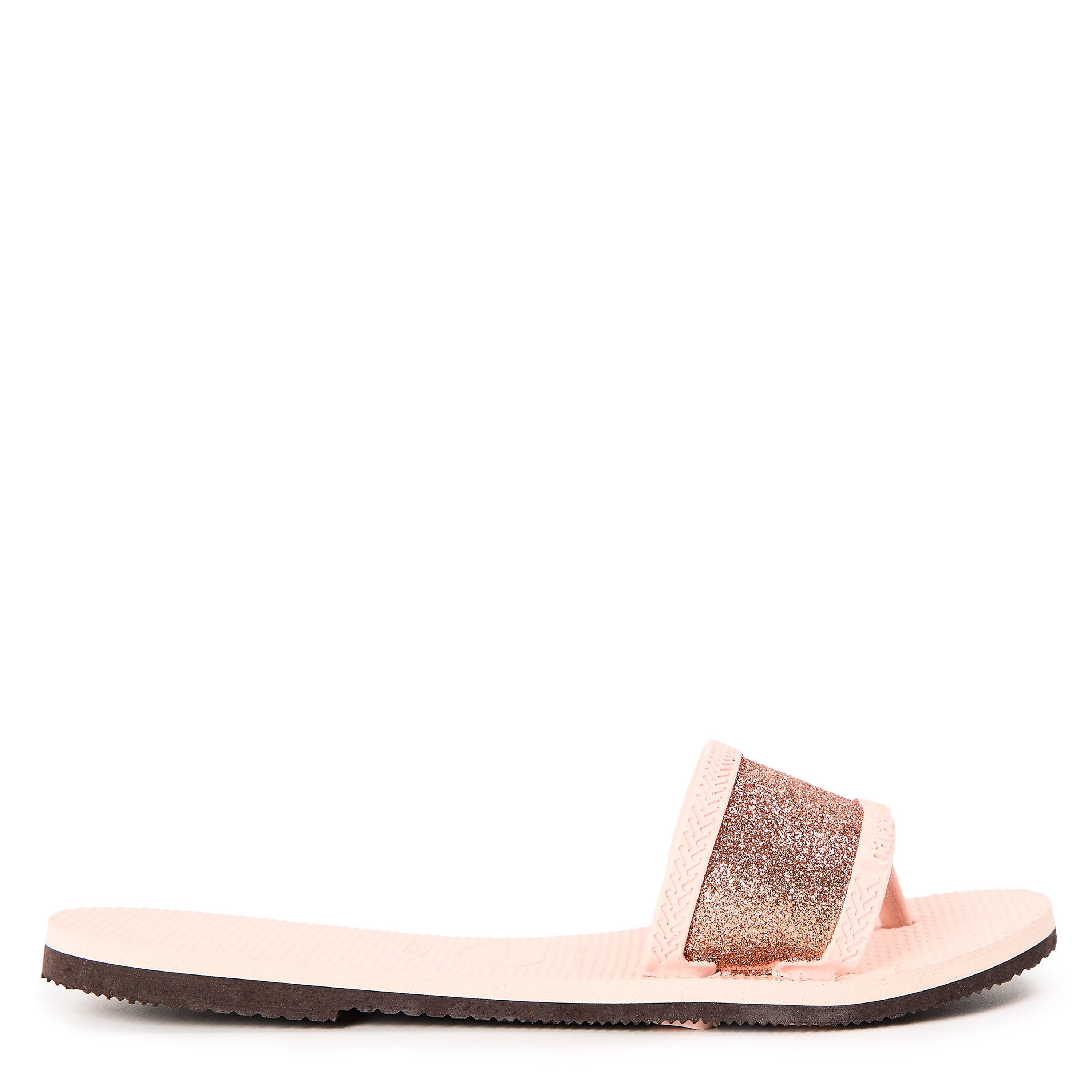 Allet Rose - Havaianas - Hav. You Angra Glitter Ballet Rose Flip Flops Womens - 1