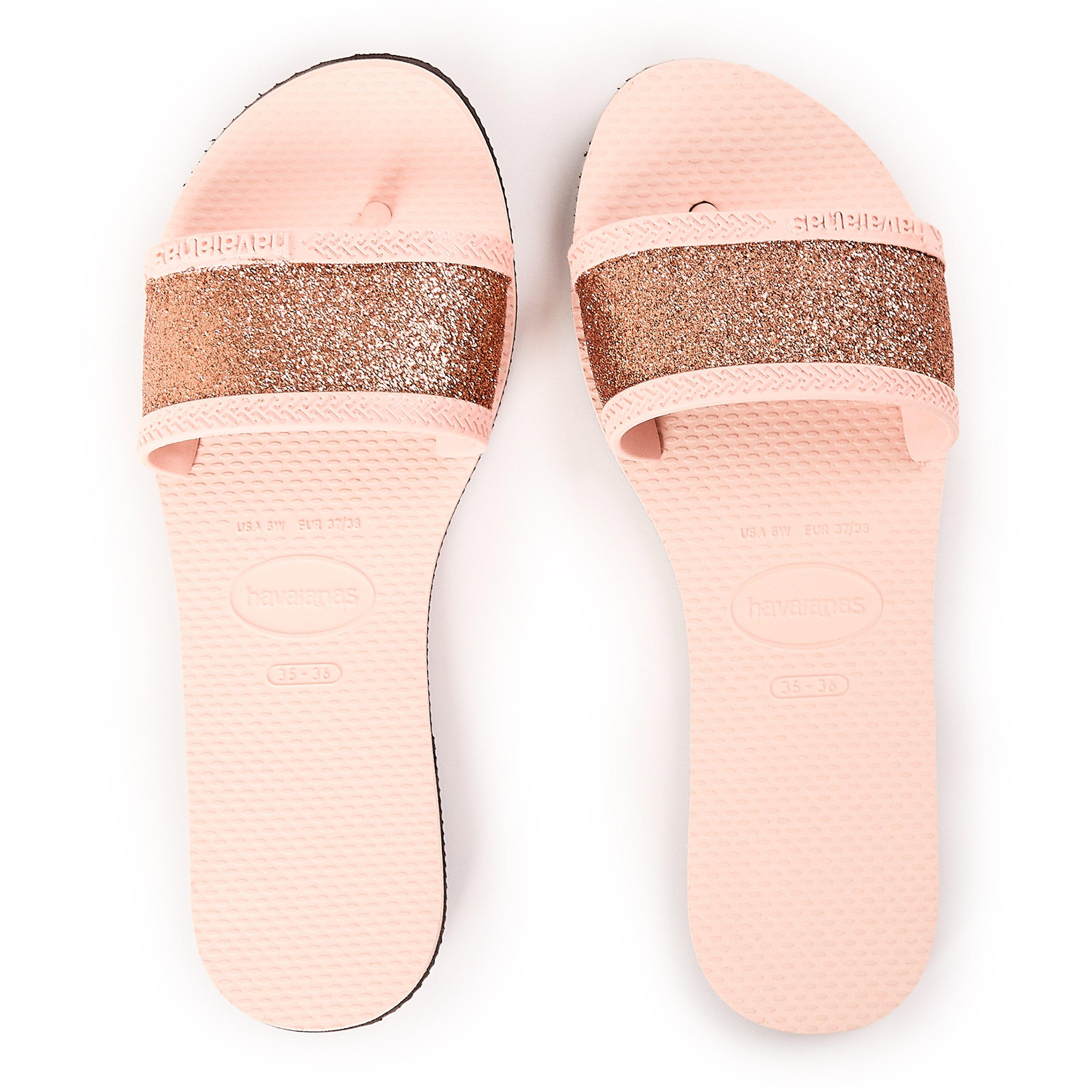 Allet Rose - Havaianas - Hav. You Angra Glitter Ballet Rose Flip Flops Womens - 4