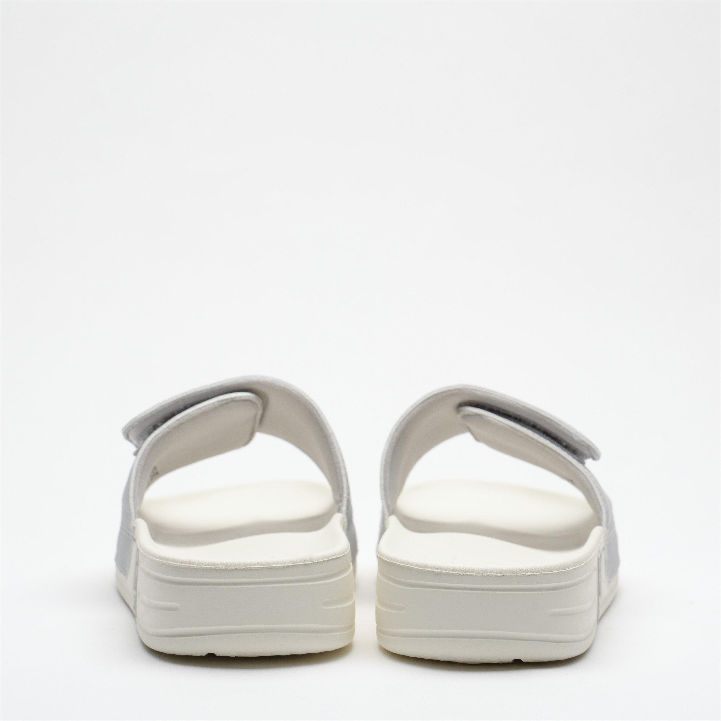 WHT/GRY/WHT - Fila - Funky Tennis Velcro V2 Slippers - 4