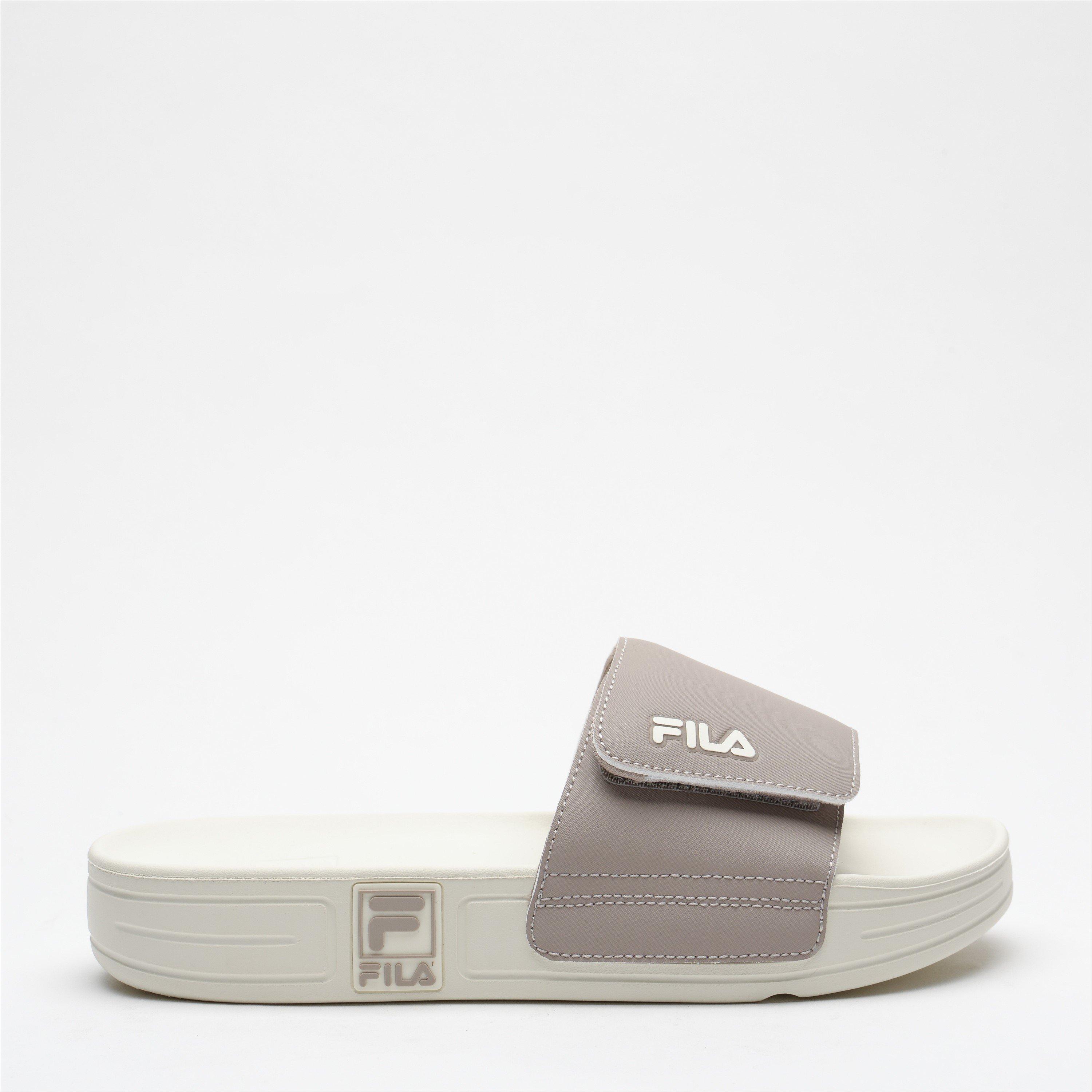 WHT/BRW/WHT - Fila - Women's FT VELCRO v2 Pool Sliders - 2