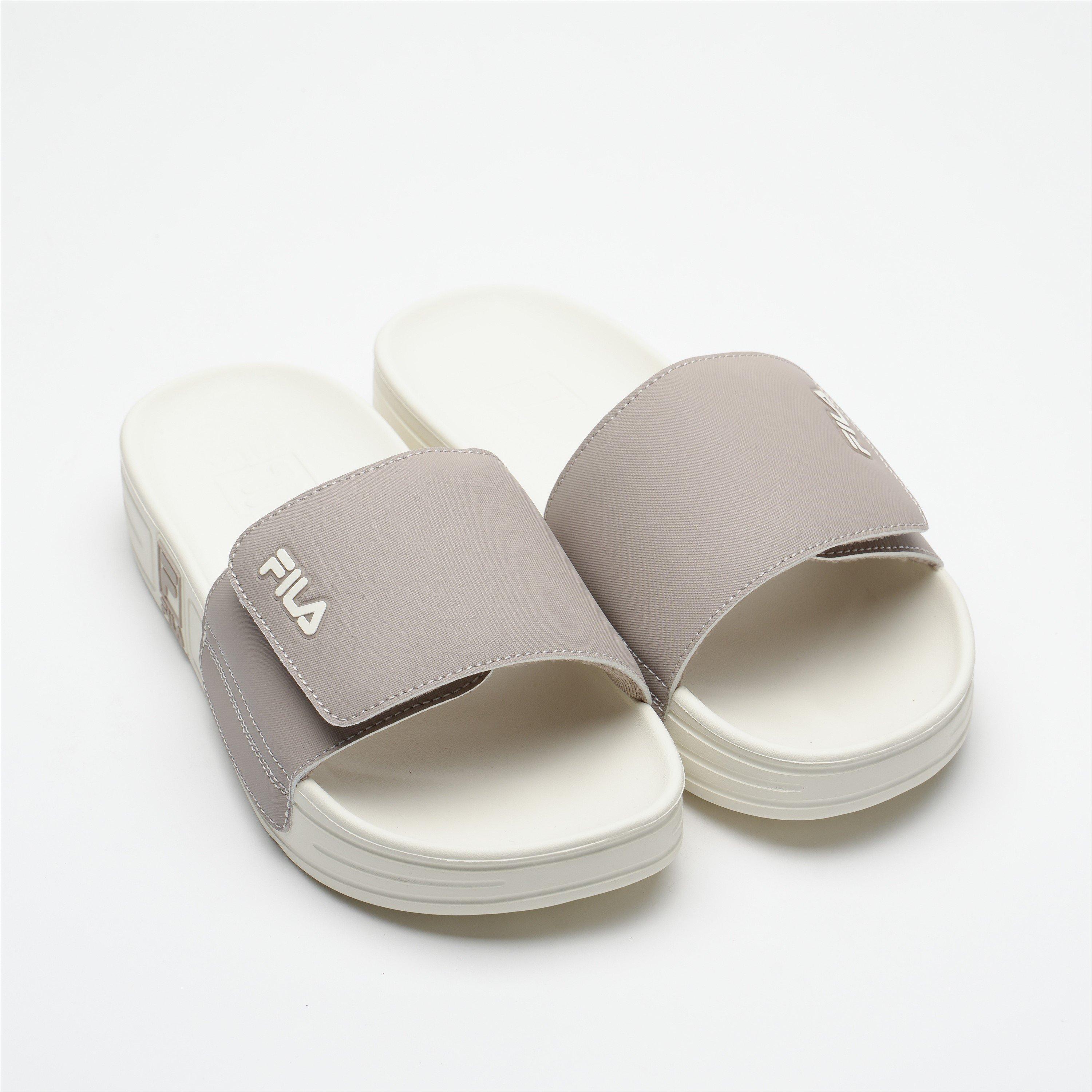 WHT/BRW/WHT - Fila - Women's FT VELCRO v2 Pool Sliders - 3