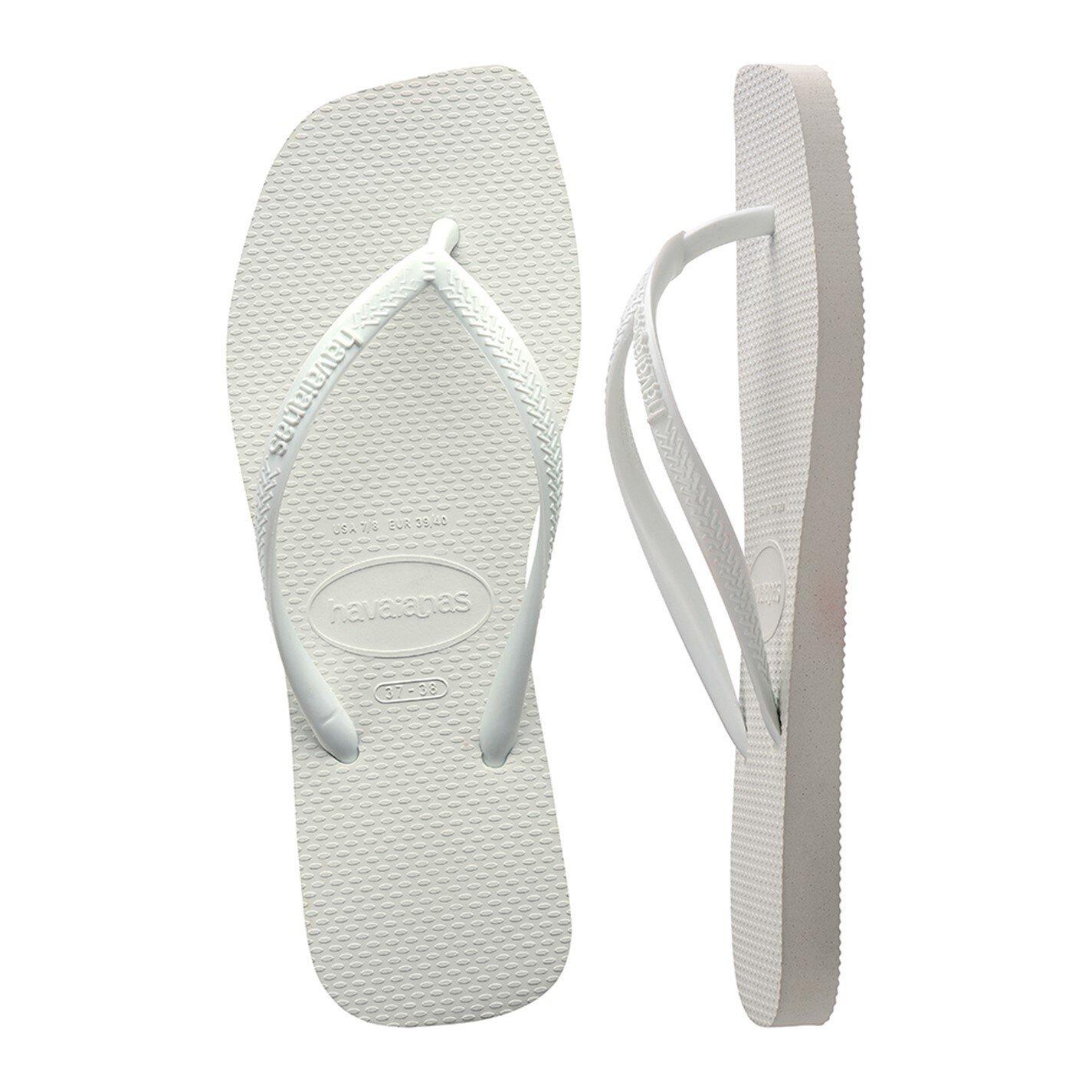 White - Havaianas - Square Flip Flops - 3