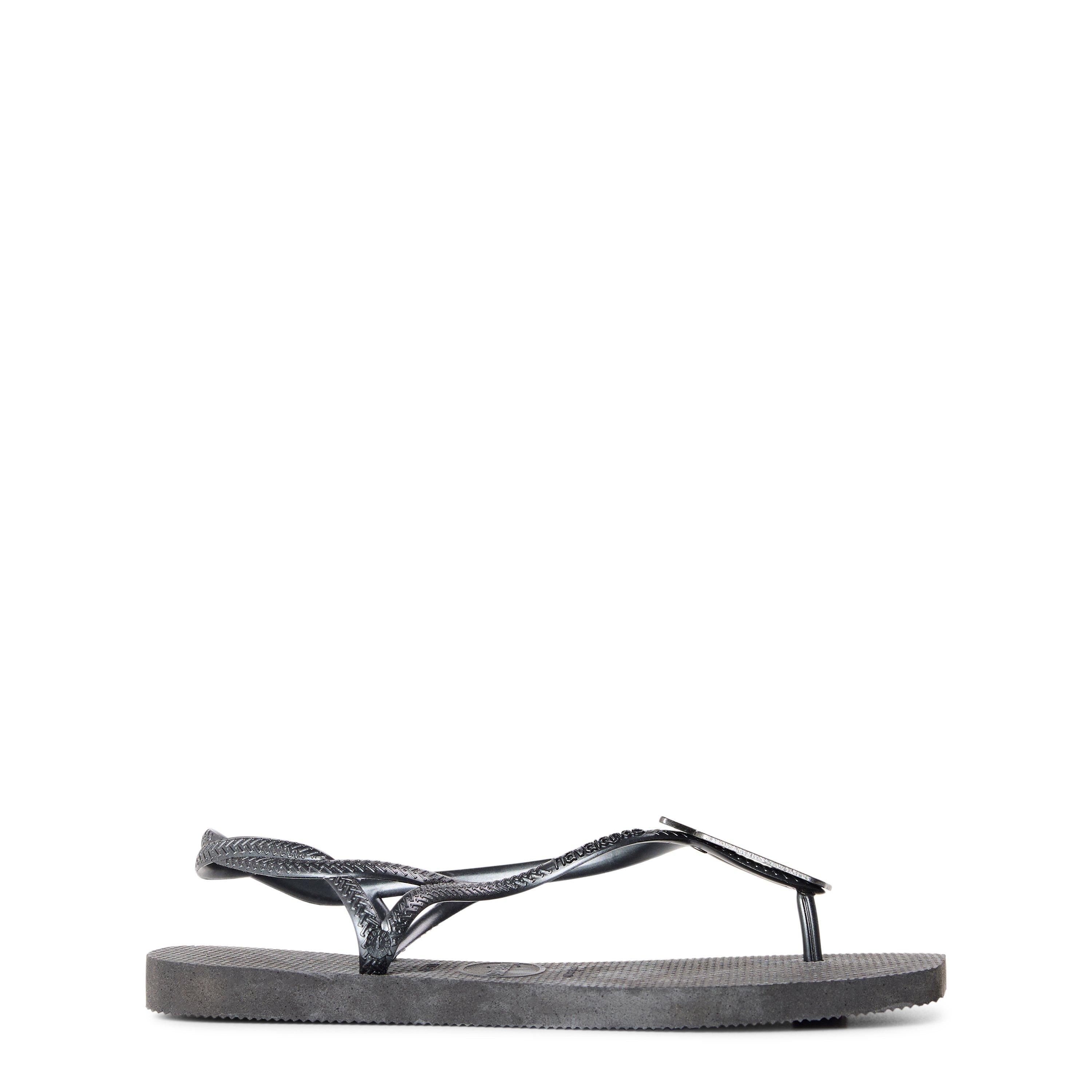 Black - Havaianas - Hav. Luna Squared Chic Black 37/38 Flip Flops Womens - 1