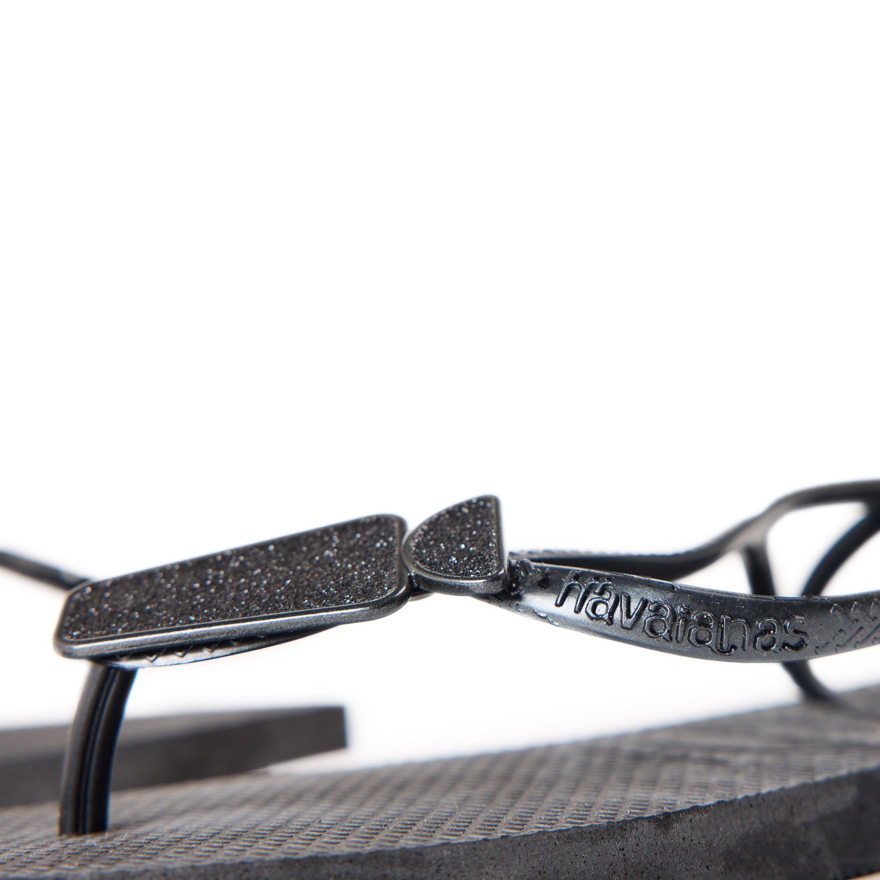 Black - Havaianas - Hav. Luna Squared Chic Black 37/38 Flip Flops Womens - 3