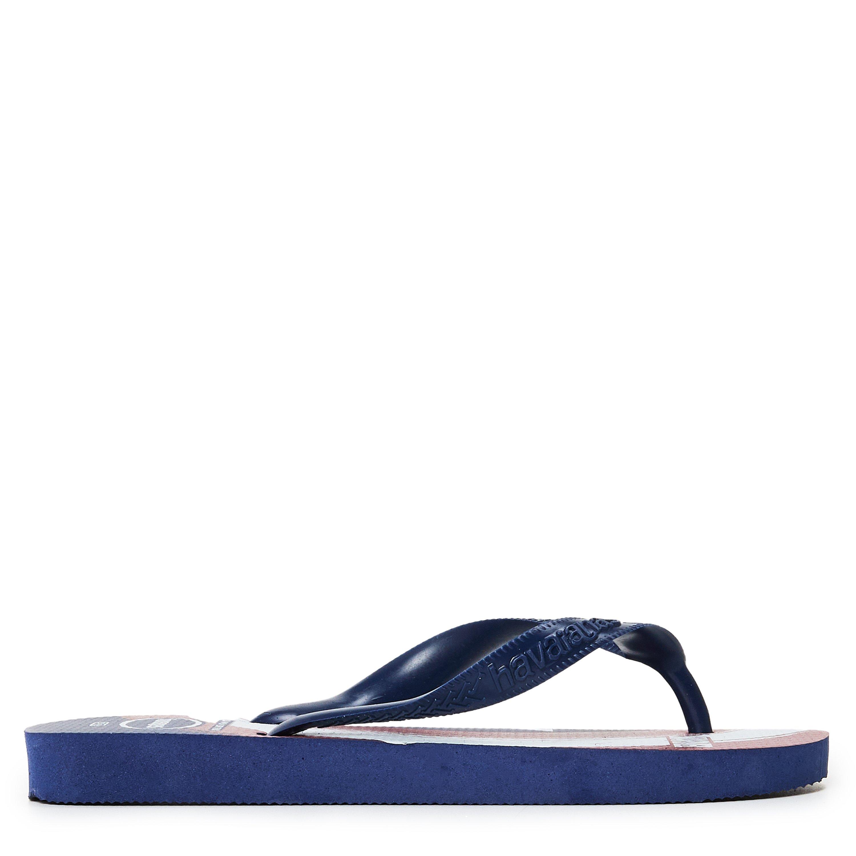 Navy Blue - Havaianas - Hav. Top Marvel Logomania Navy Blue Flip Flops Womens - 1