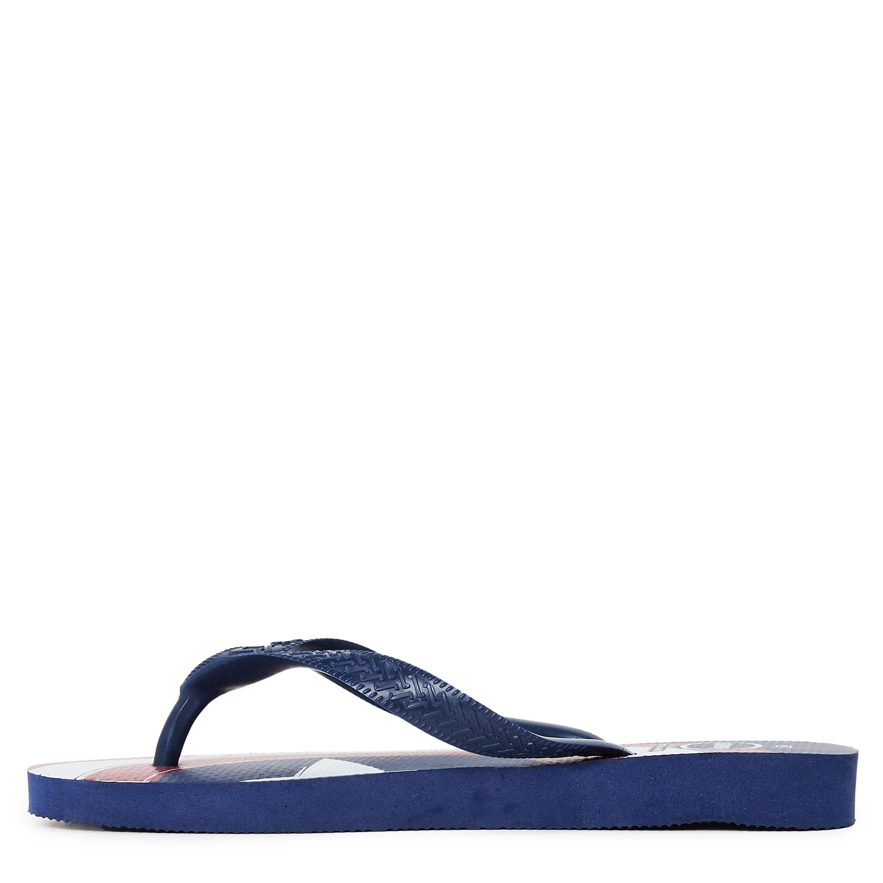 Navy Blue - Havaianas - Hav. Top Marvel Logomania Navy Blue Flip Flops Womens - 2