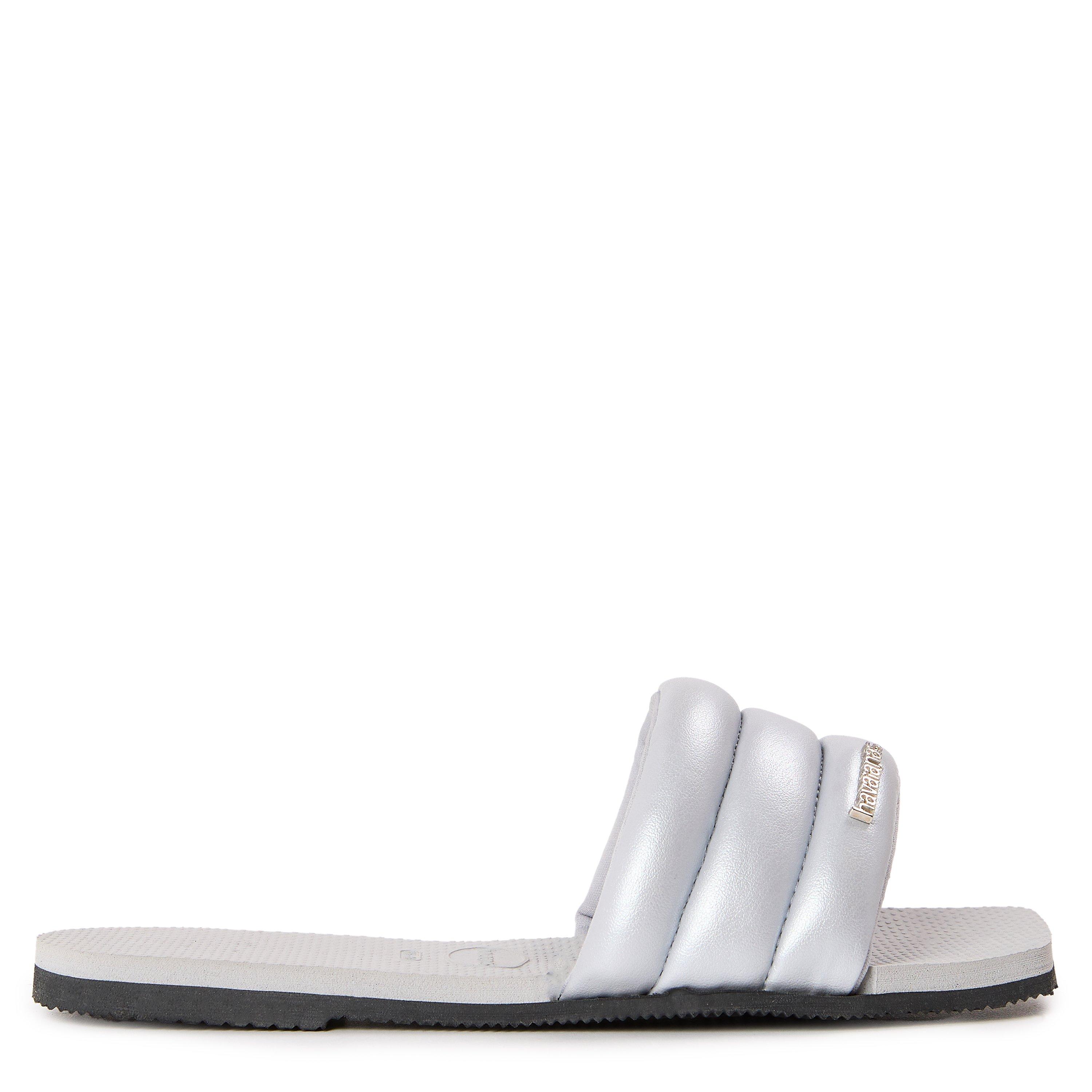 Gris hielo - Havaianas - Hav. You Milan Metallic Ice Grey 35 Flip Flops Womens - 1