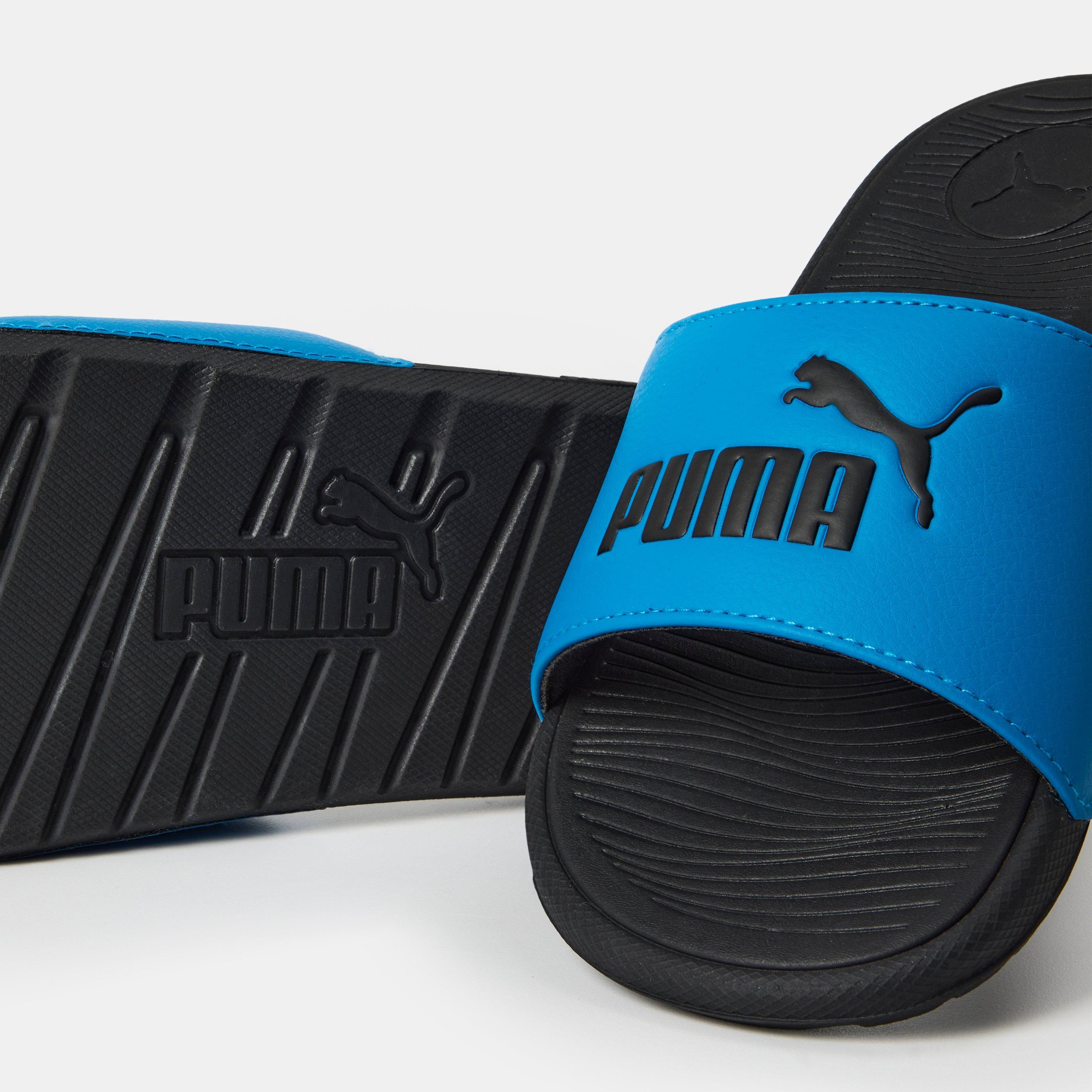 Blå/sort - Puma - Unisex Kids' Cool Cat Pool Sliders - 3