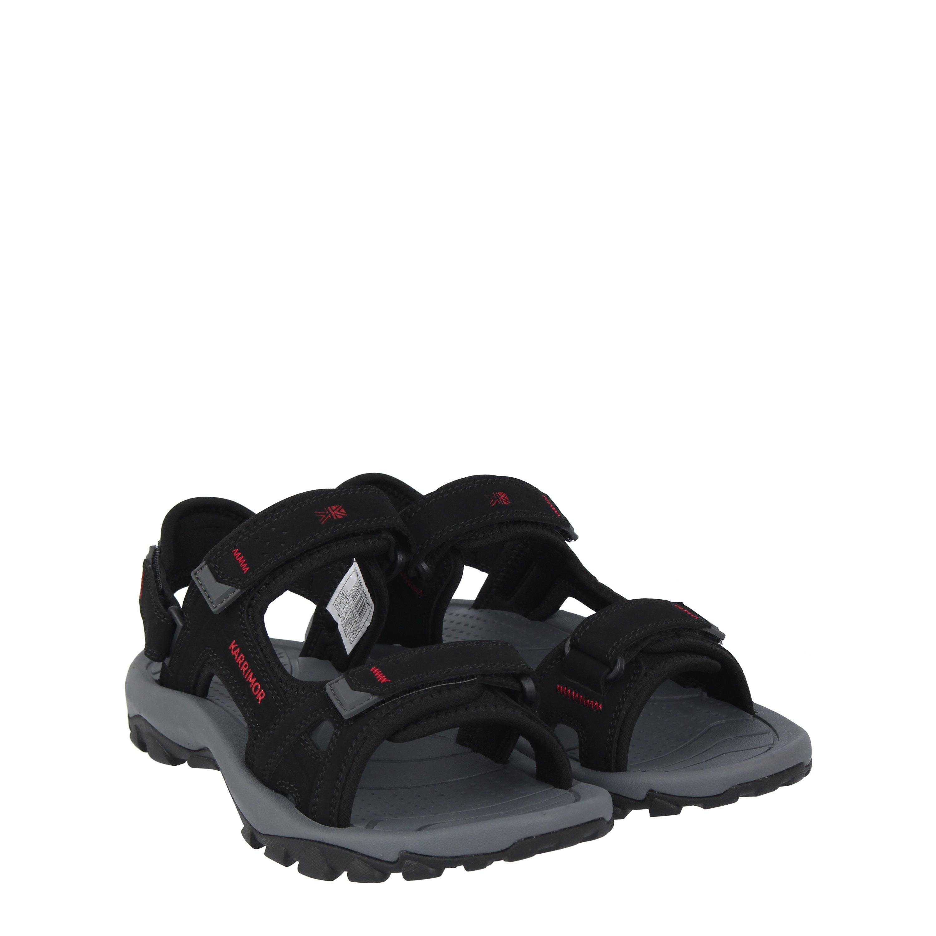 Black/Red/Char - Karrimor - Antibes Walking Sandals Juniors - 3