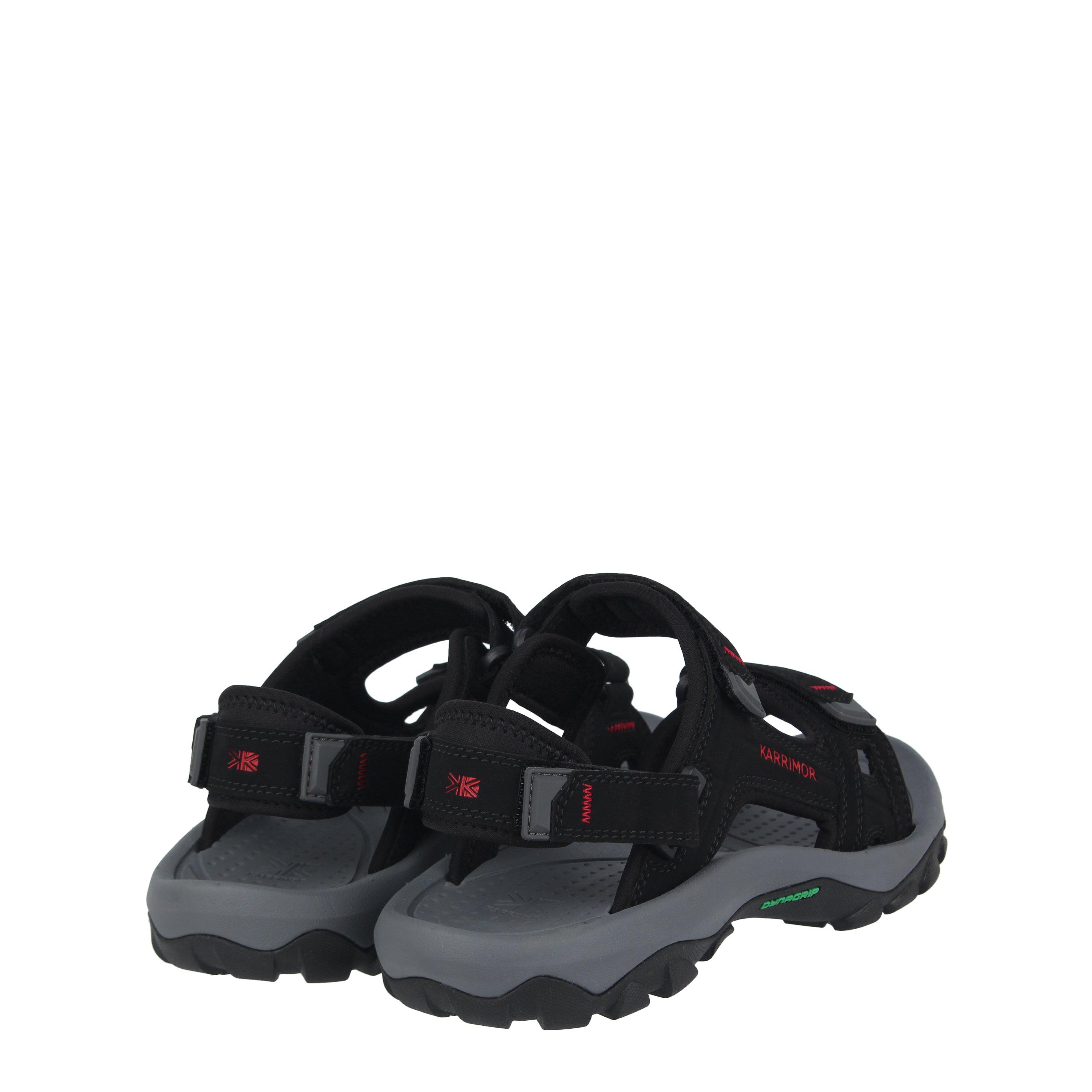 Black/Red/Char - Karrimor - Antibes Walking Sandals Juniors - 4
