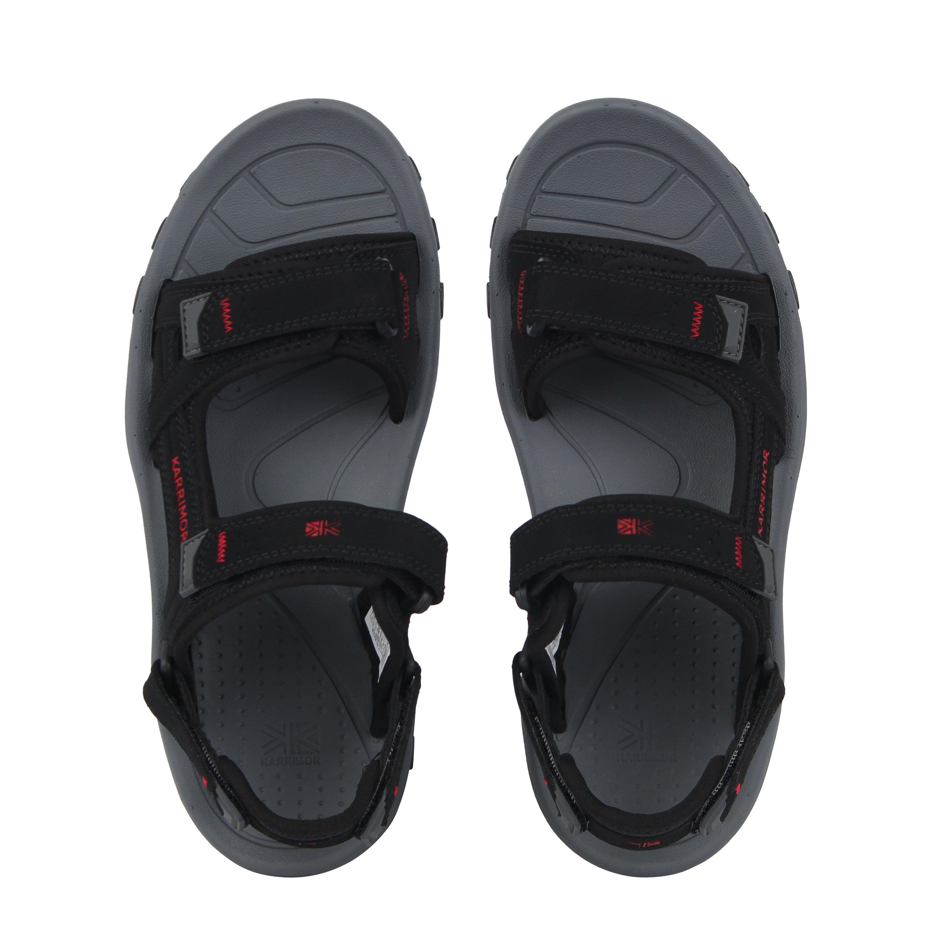 Black/Red/Char - Karrimor - Antibes Walking Sandals Juniors - 5