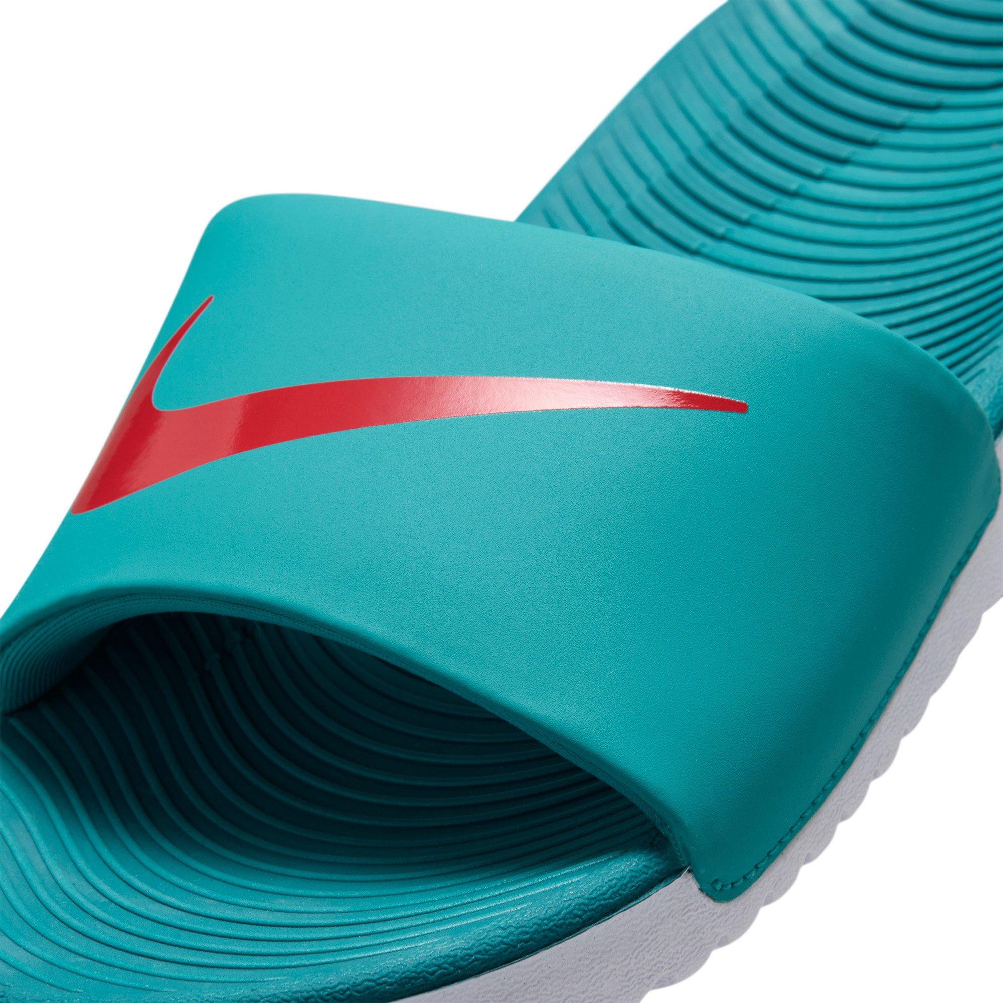Engy/Spruce-Wht - Nike - Kids' Kawa Slide Pool Shoes - 6
