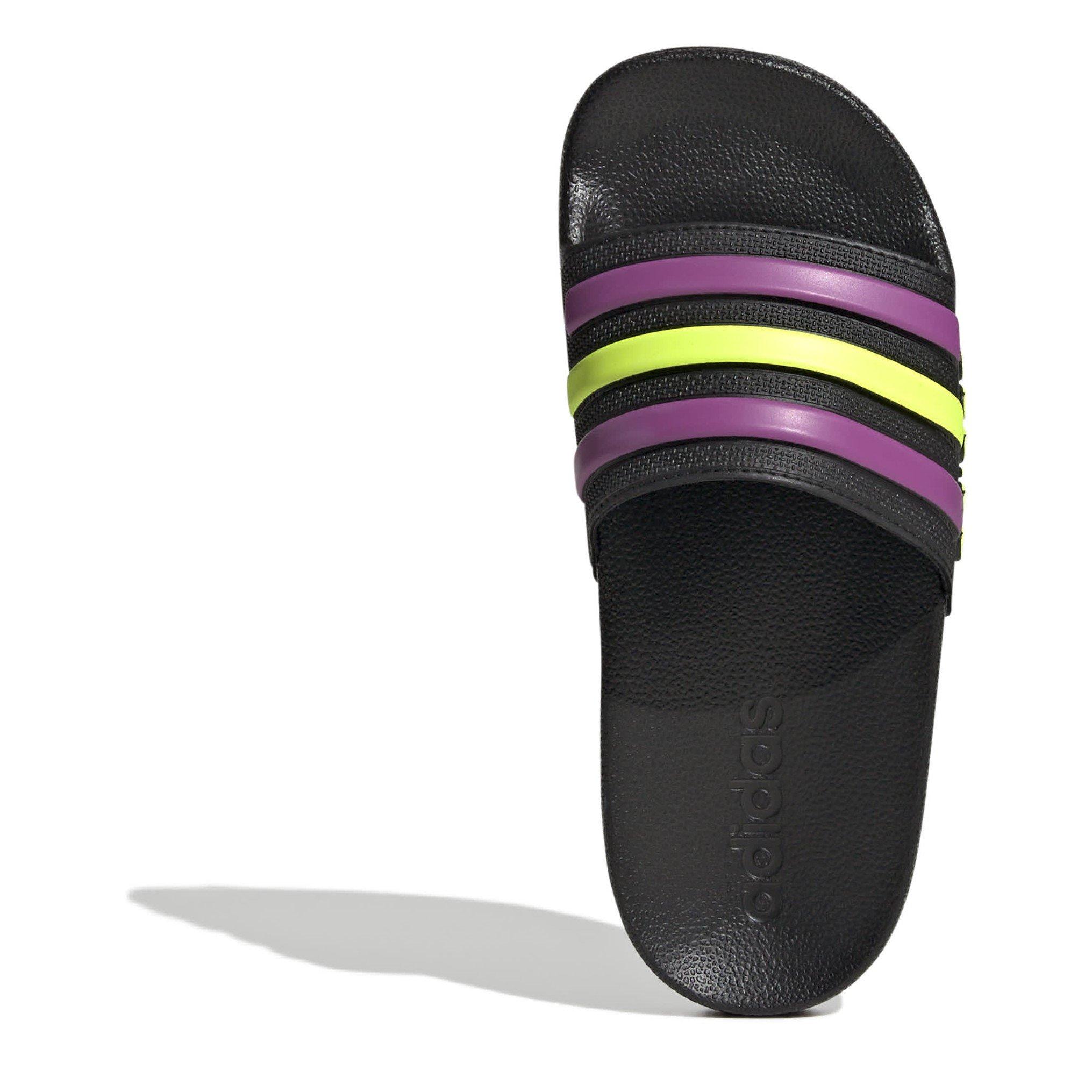 CBlk/Lilac/Mint - adidas - Adilette Shower Juniors Slide Sandals - 5