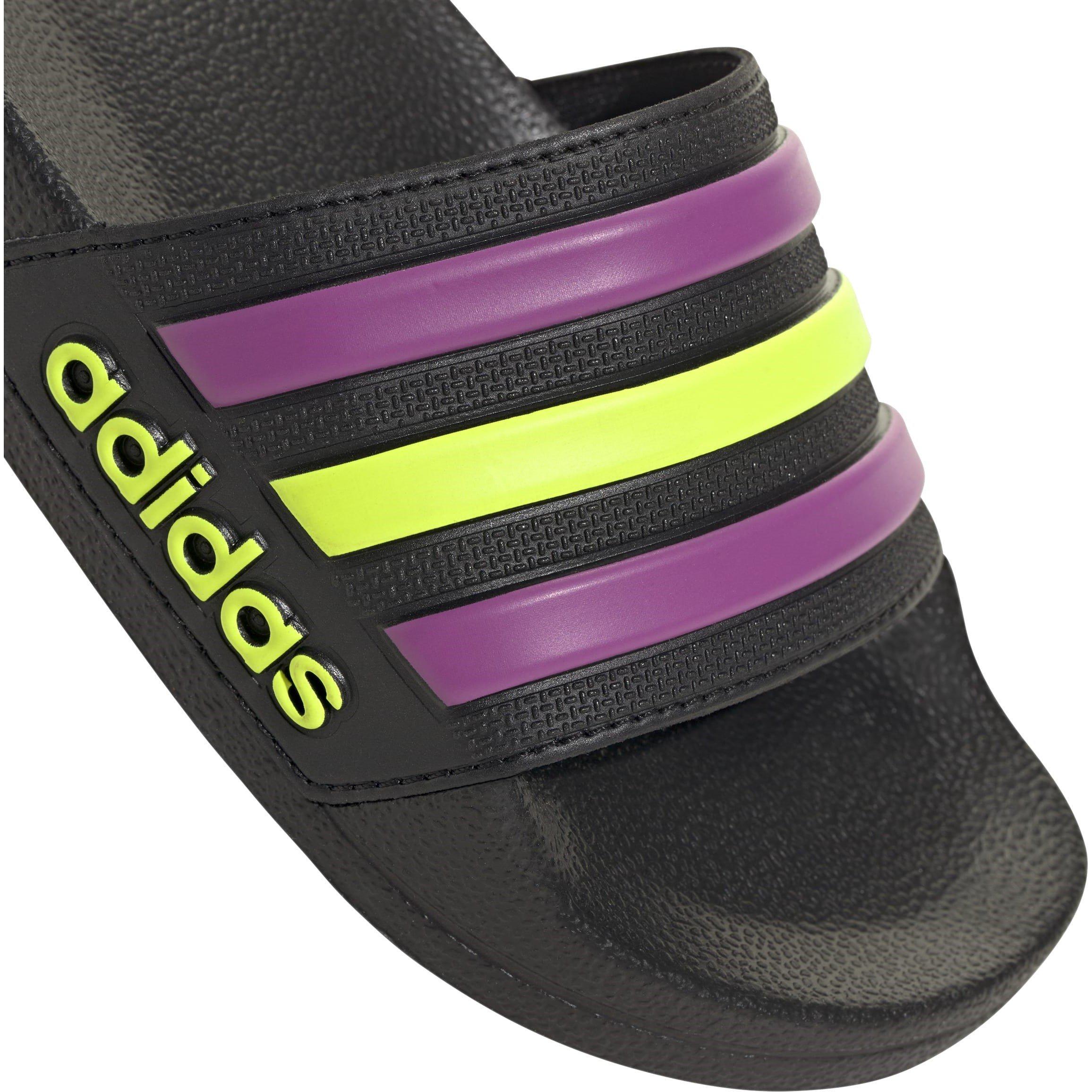 CBlk/Lilac/Mint - adidas - Adilette Shower Juniors Slide Sandals - 7
