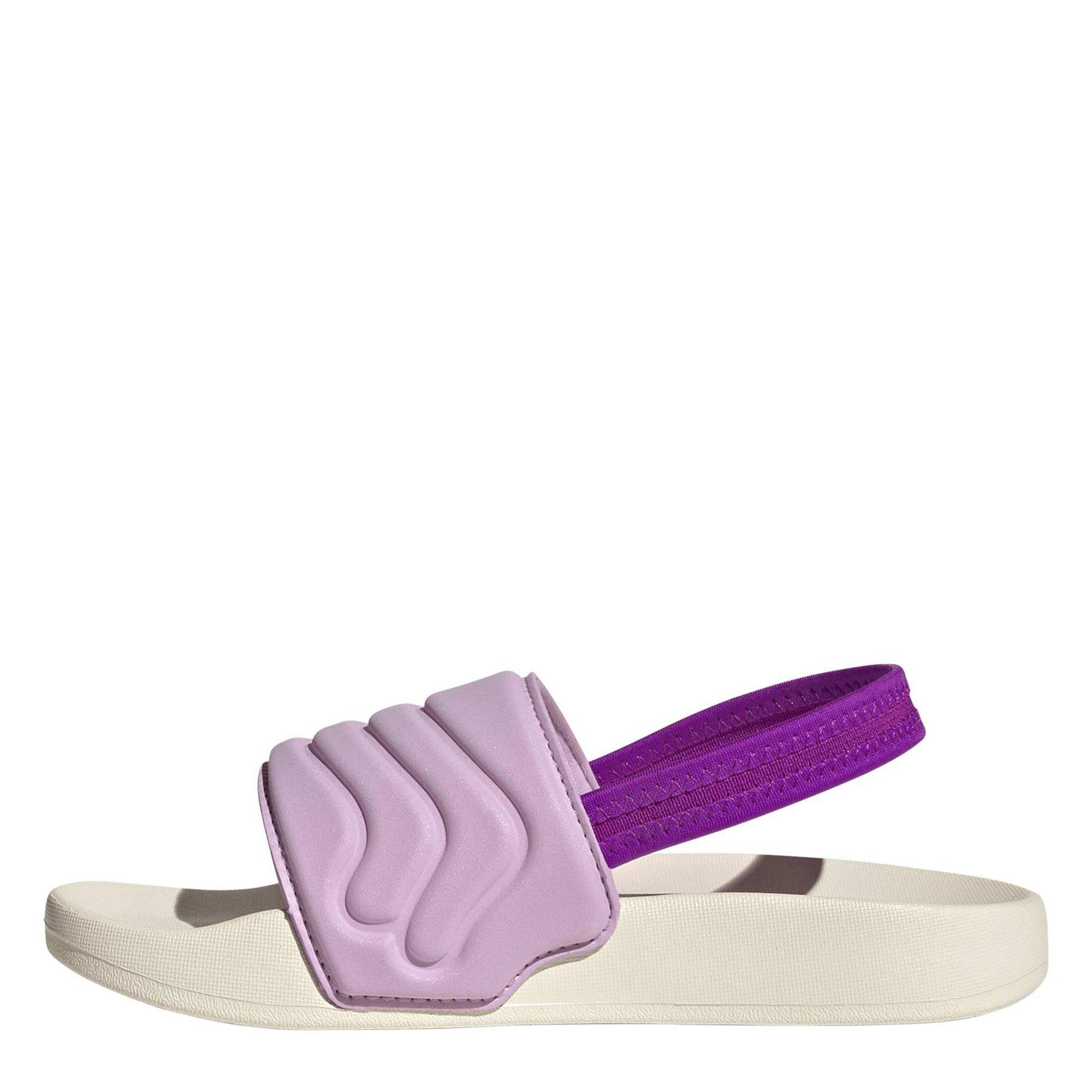 Off White/Purpl - adidas - Kids' Adilette Estrap 2.0 Sports Sandal - 2
