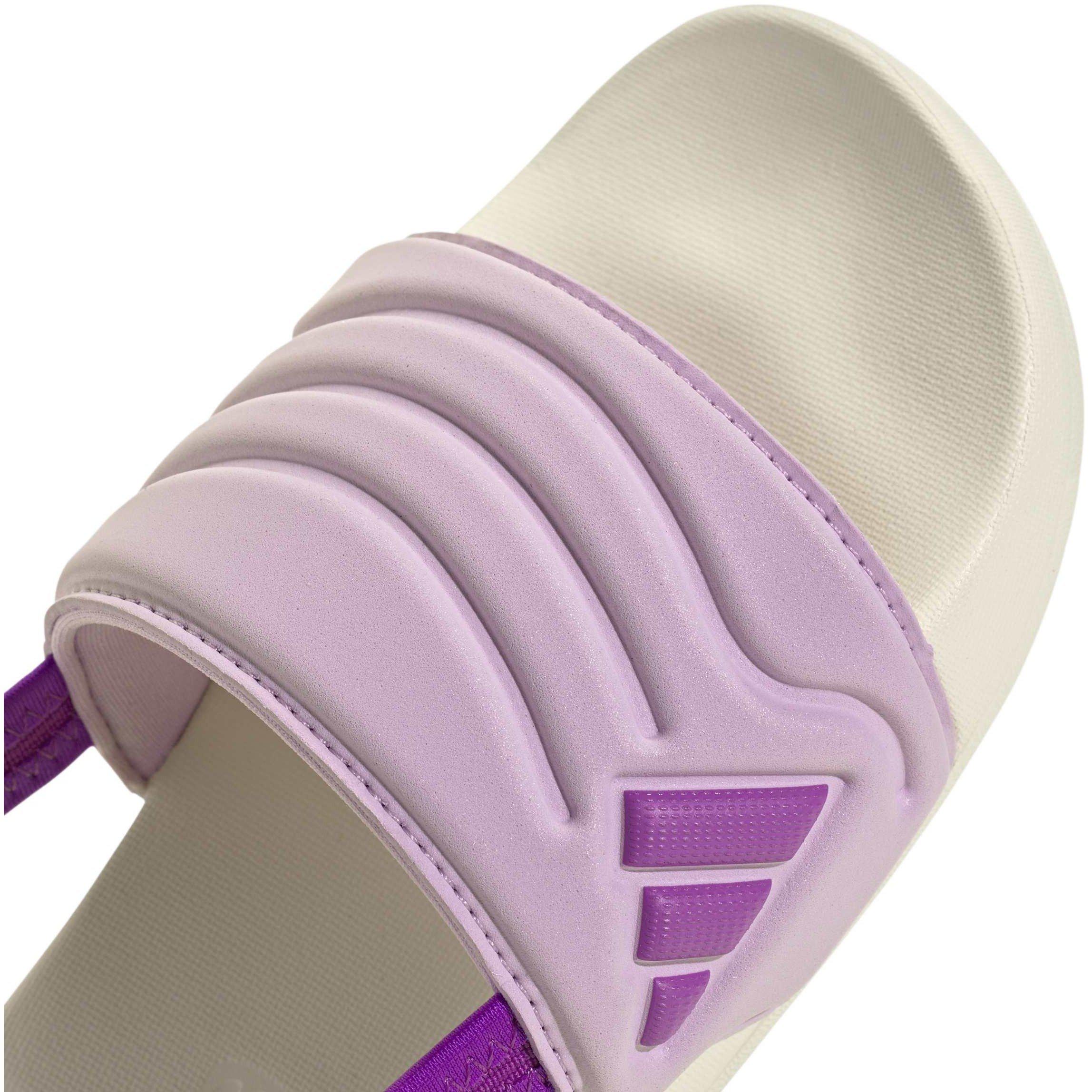 Off White/Purpl - adidas - Kids' Adilette Estrap 2.0 Sports Sandal - 7