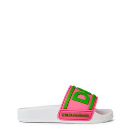 Dolce and Gabbana 3d Logo Flat Slides Junior Boys