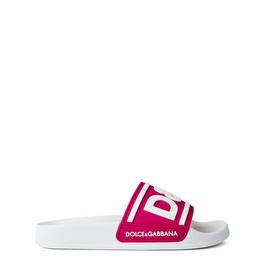 Dolce and Gabbana 3d Logo Flat Slides Junior Boys