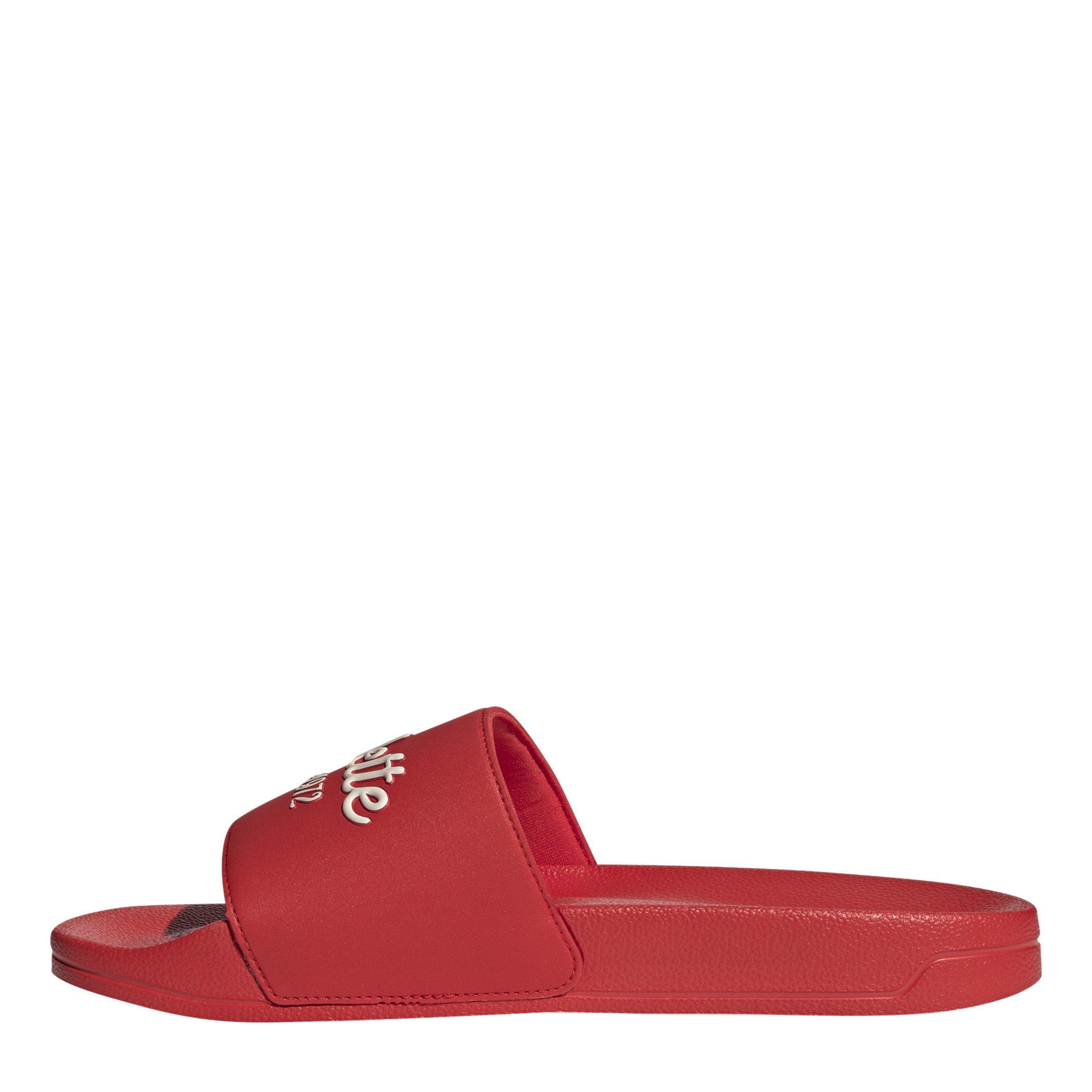Vivid Red/White - adidas - Unisex Kids' Adilette Sliders - 2
